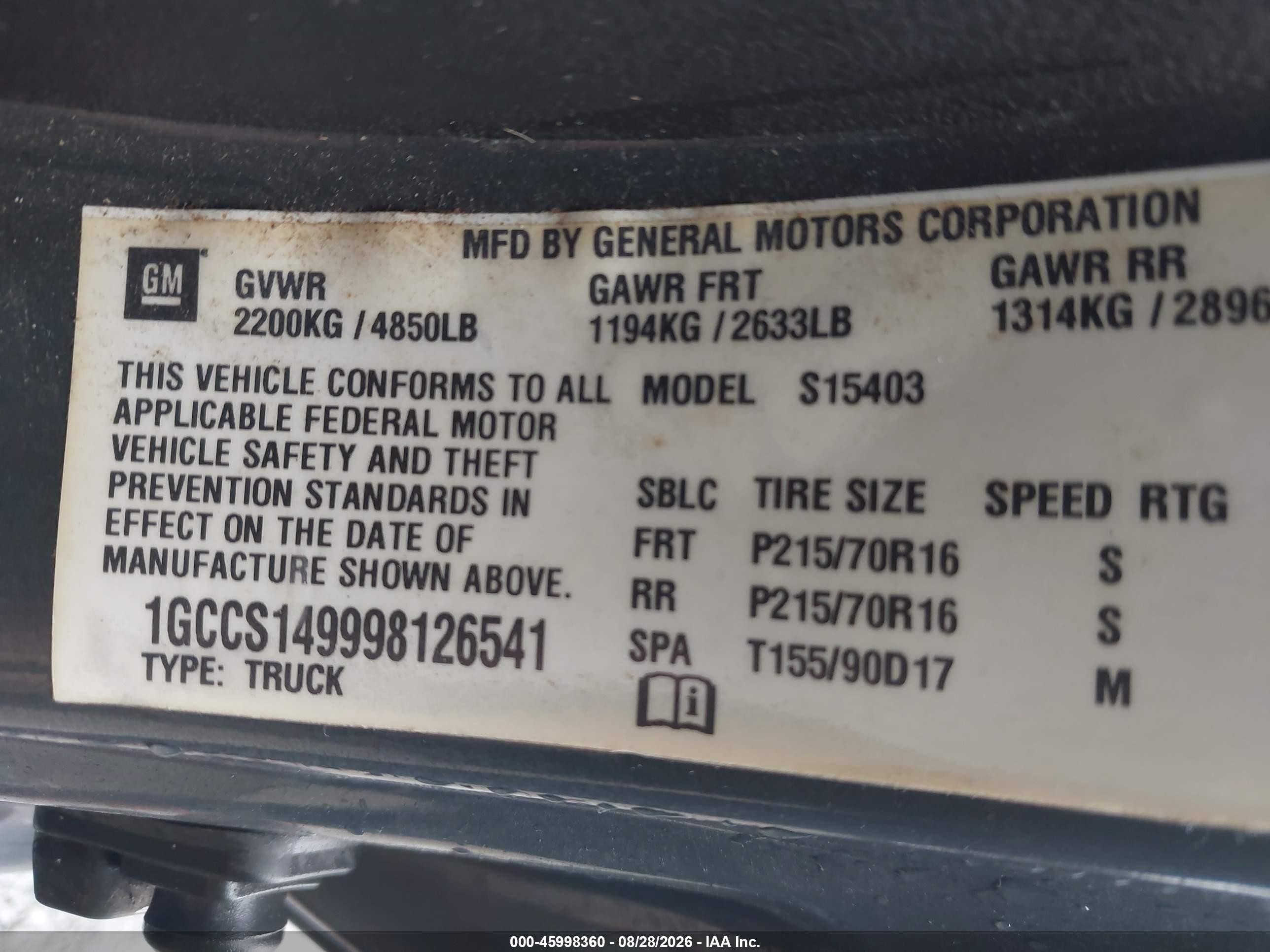 2009 Chevrolet Colorado Work Truck Серый vin: 1GCCS149998126541