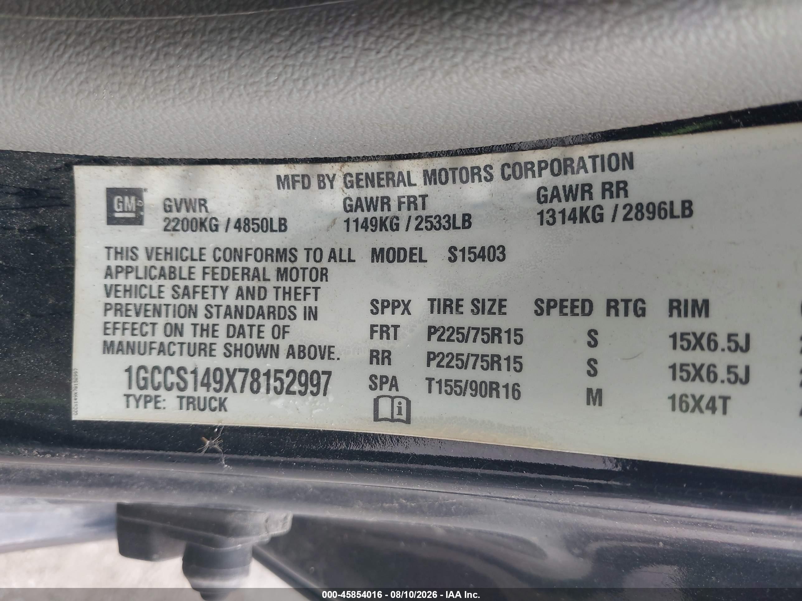 2007 Chevrolet Colorado Ls Black vin: 1GCCS149X78152997