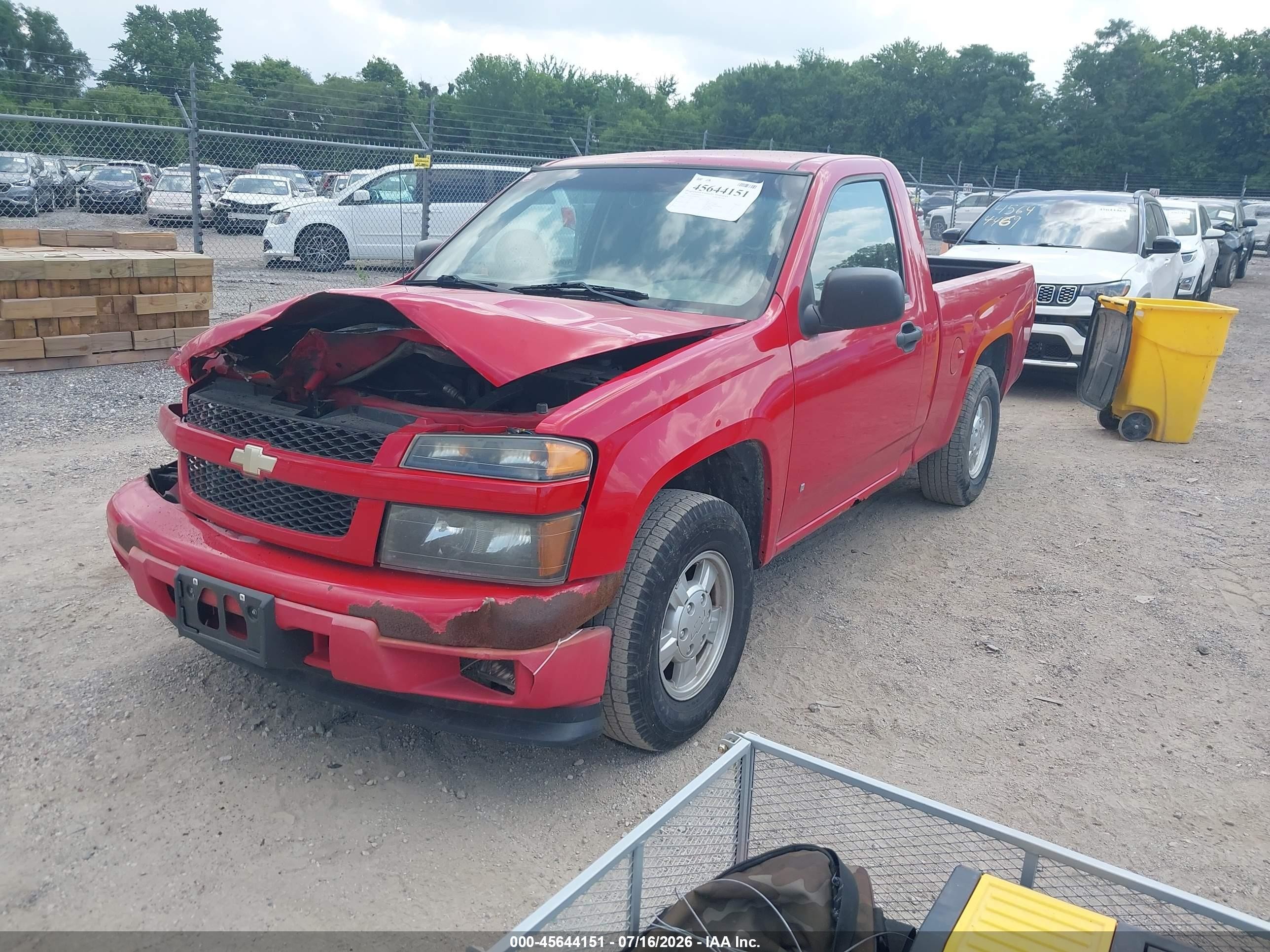 2008 Chevrolet Colorado Ls Red vin: 1GCCS149X88150927