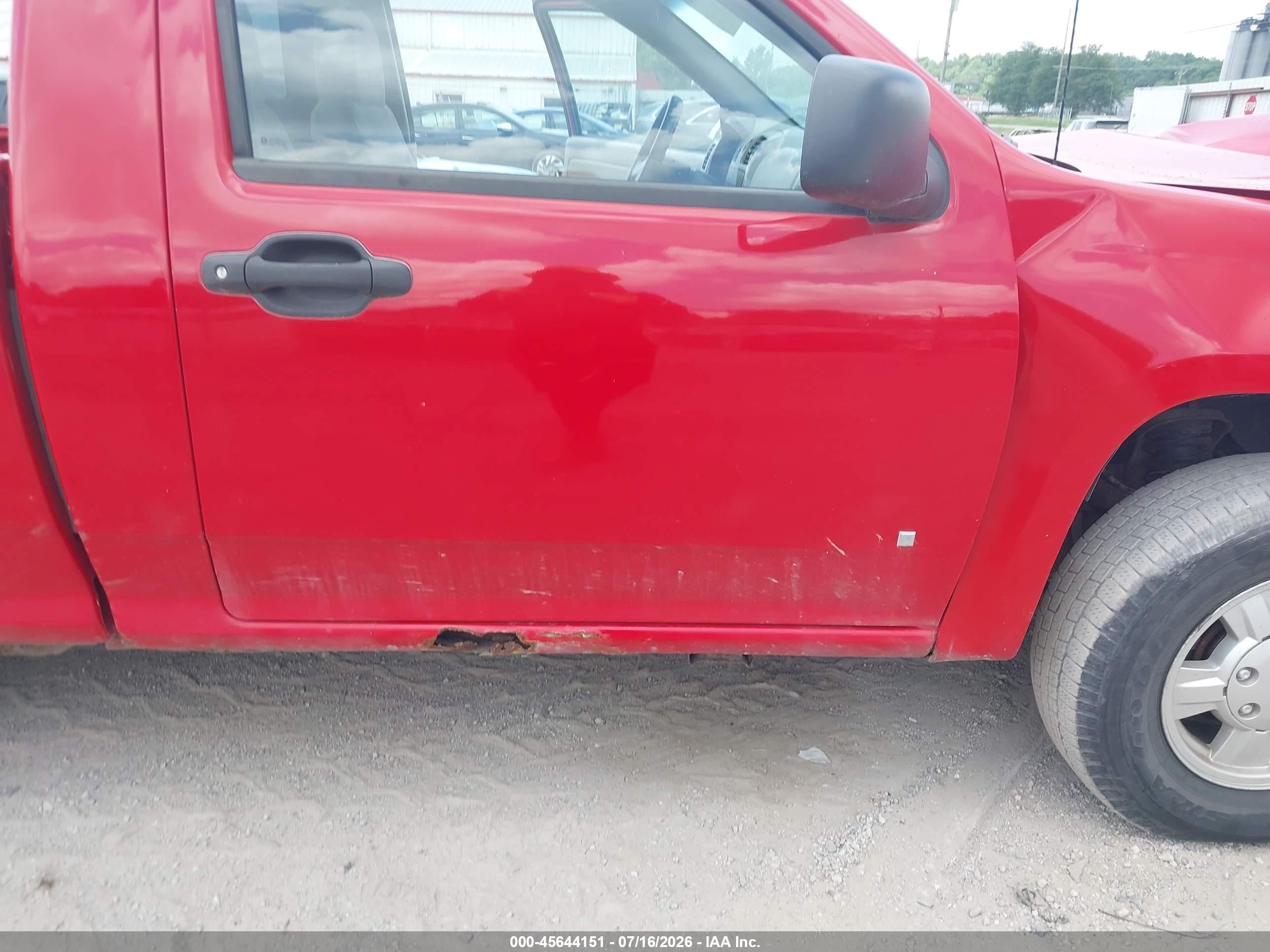 2008 Chevrolet Colorado Ls Red vin: 1GCCS149X88150927