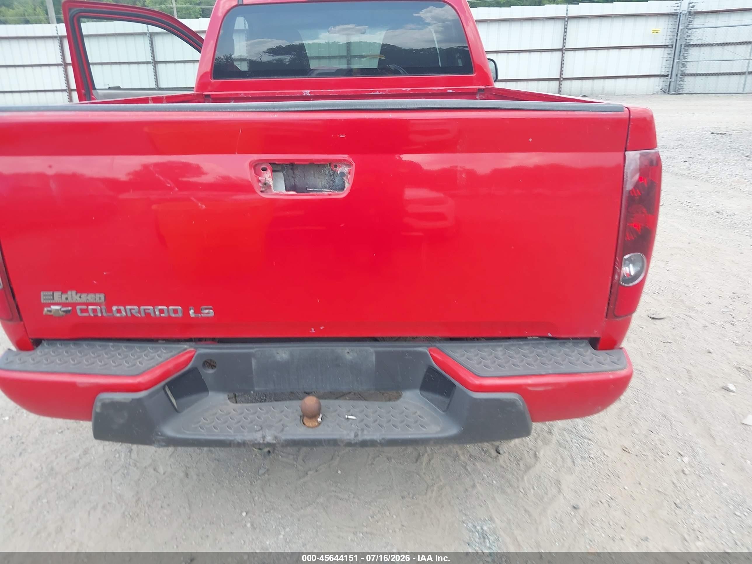 2008 Chevrolet Colorado Ls Red vin: 1GCCS149X88150927