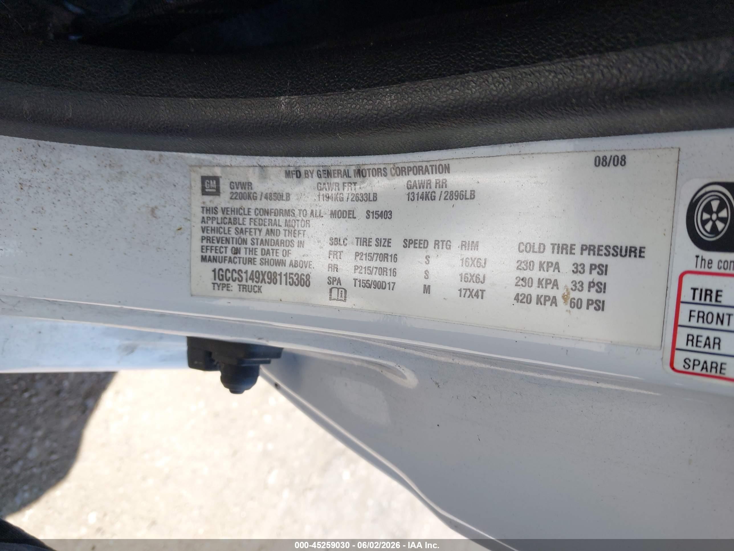 2009 Chevrolet Colorado Work Truck White vin: 1GCCS149X98115368