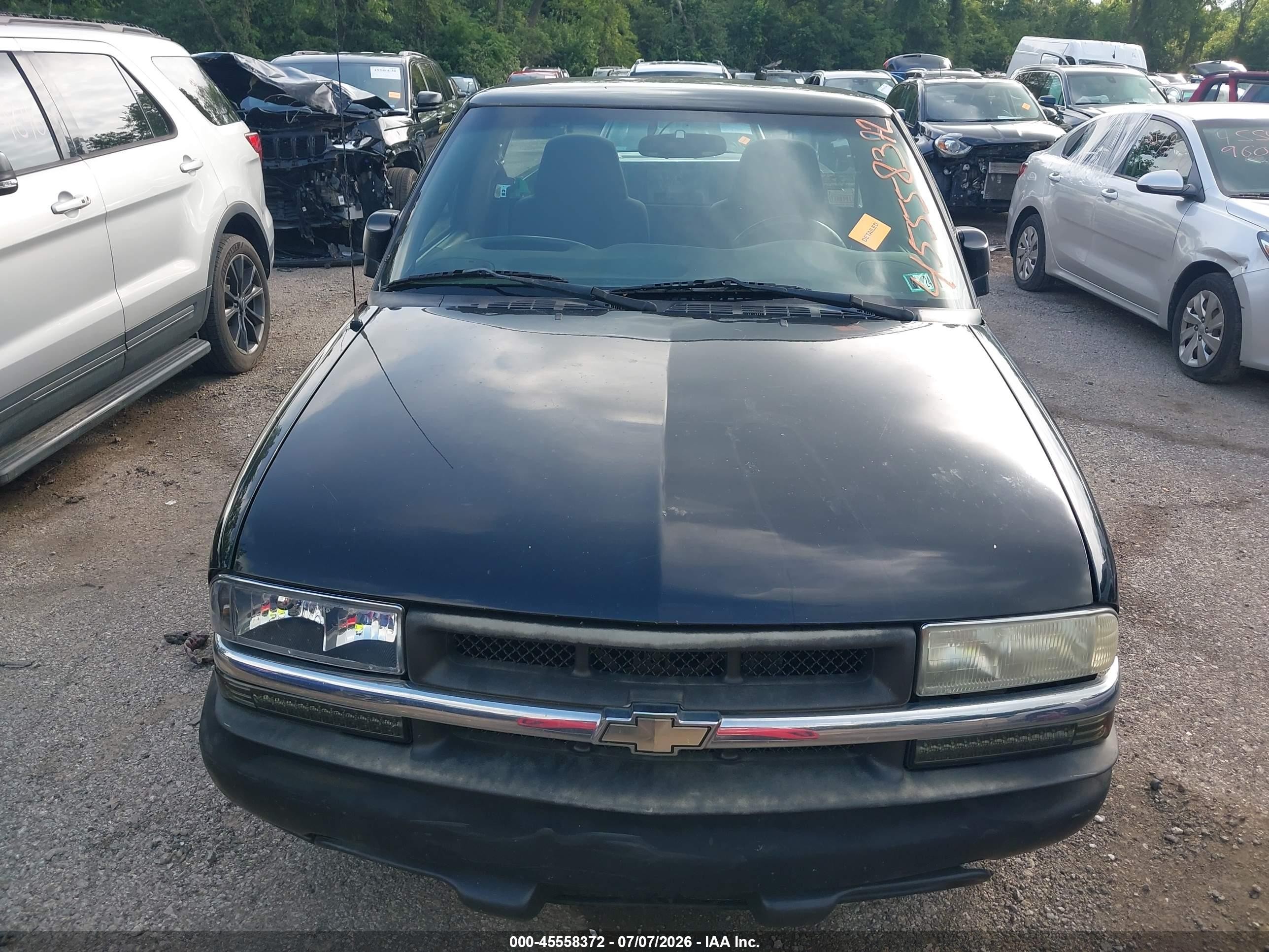 2003 Chevrolet S-10 Ls Black vin: 1GCCS14H238206665