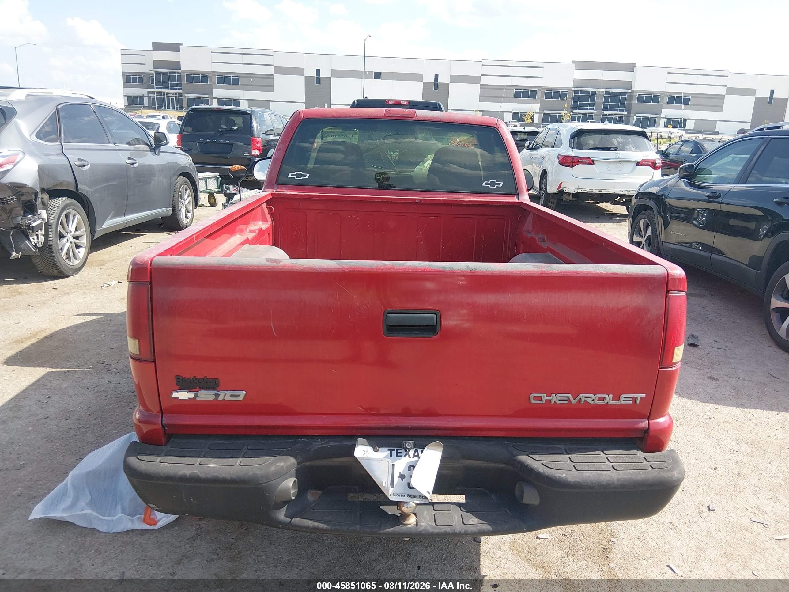 2003 Chevrolet S-10   Красный vin: 1GCCS14H238230383