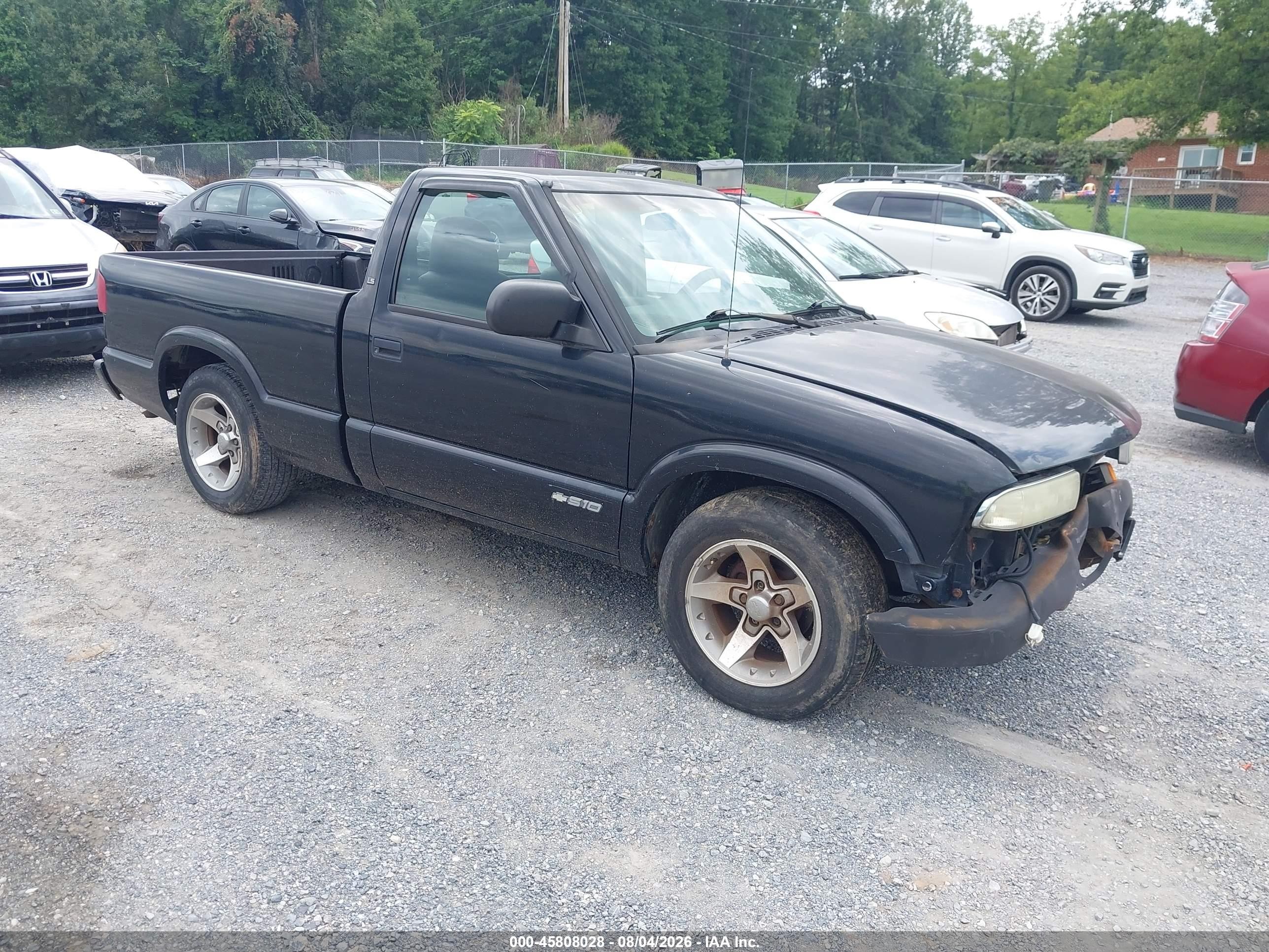 2003 Chevrolet S-10 Ls Black vin: 1GCCS14HX38175004