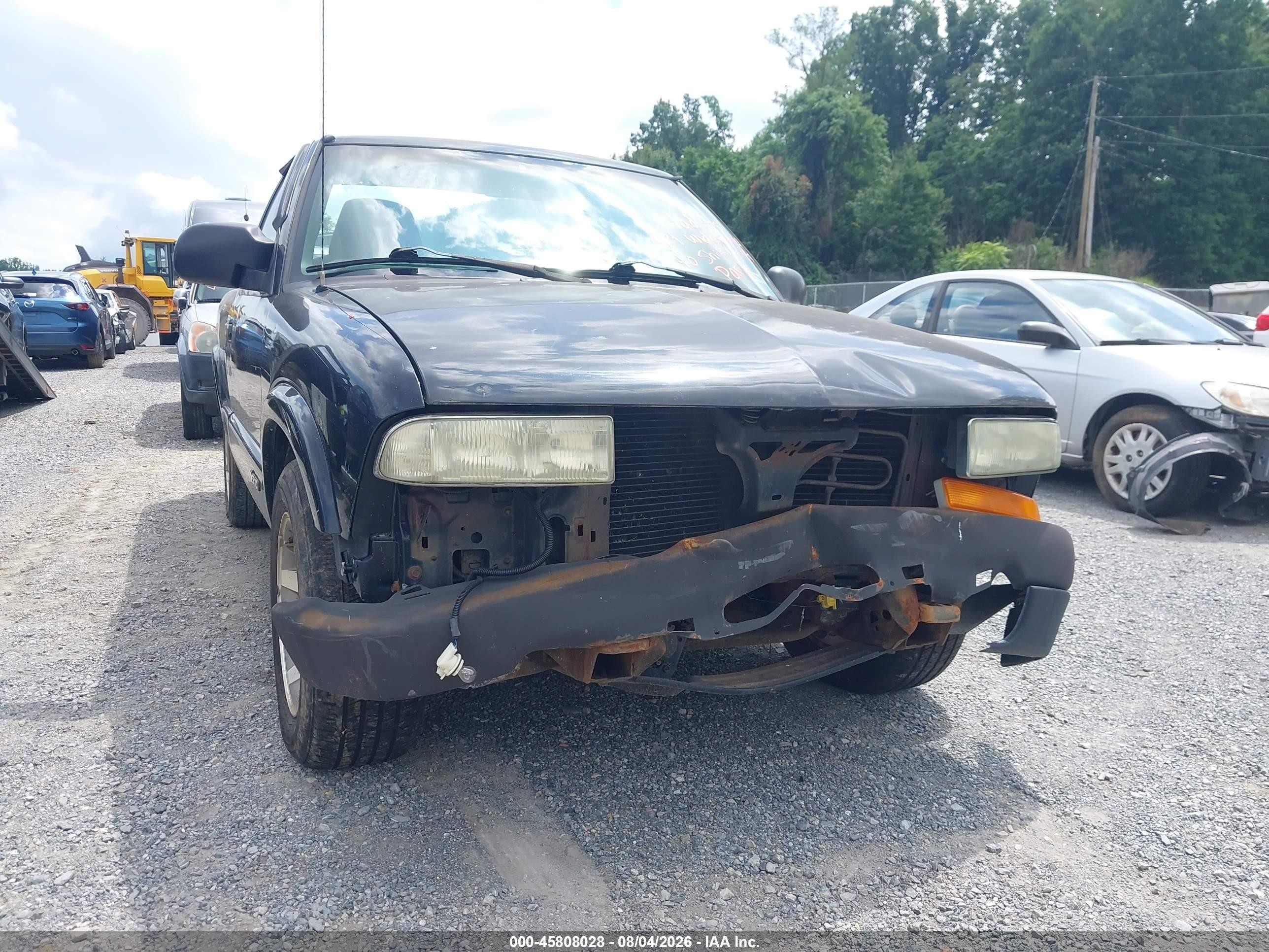 2003 Chevrolet S-10 Ls Black vin: 1GCCS14HX38175004