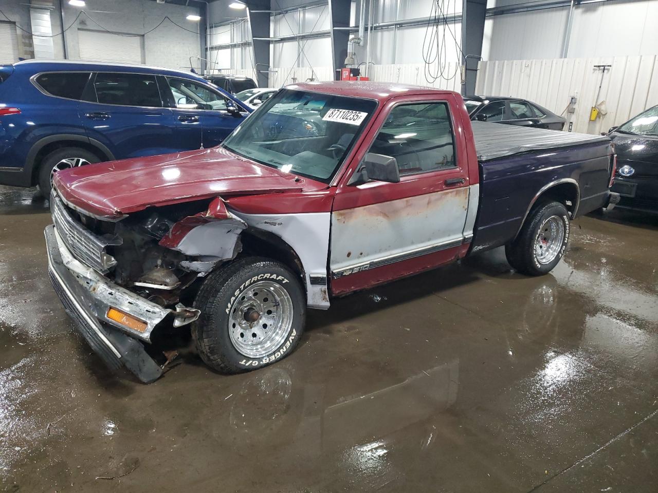 1991 Chevrolet S Truck S10 Red vin: 1GCCS14R1M0142305