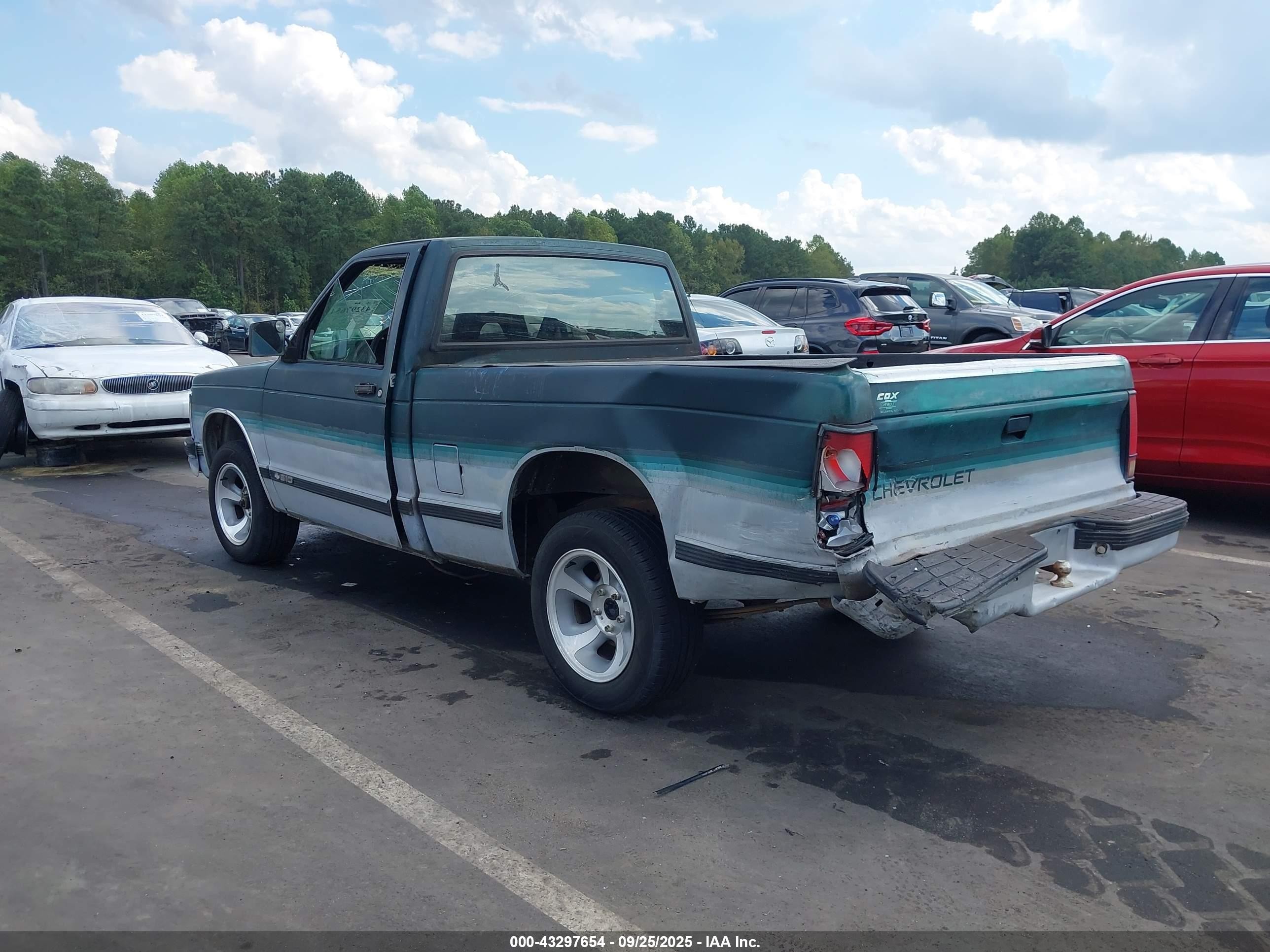1993 Chevrolet S Truck S10 Green vin: 1GCCS14R3P0154735