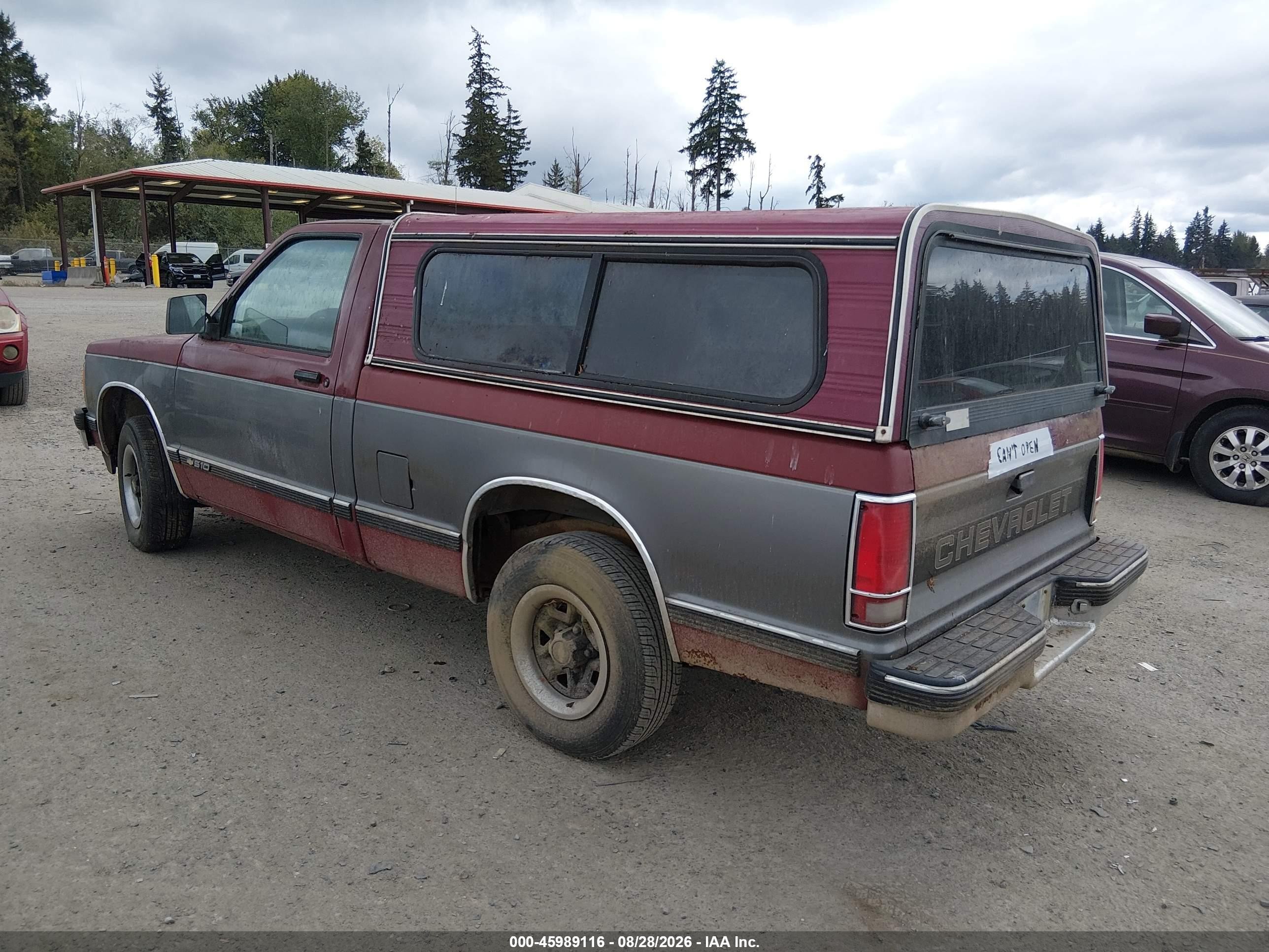 1991 Chevrolet S Truck S10 Purple vin: 1GCCS14R4M8308589