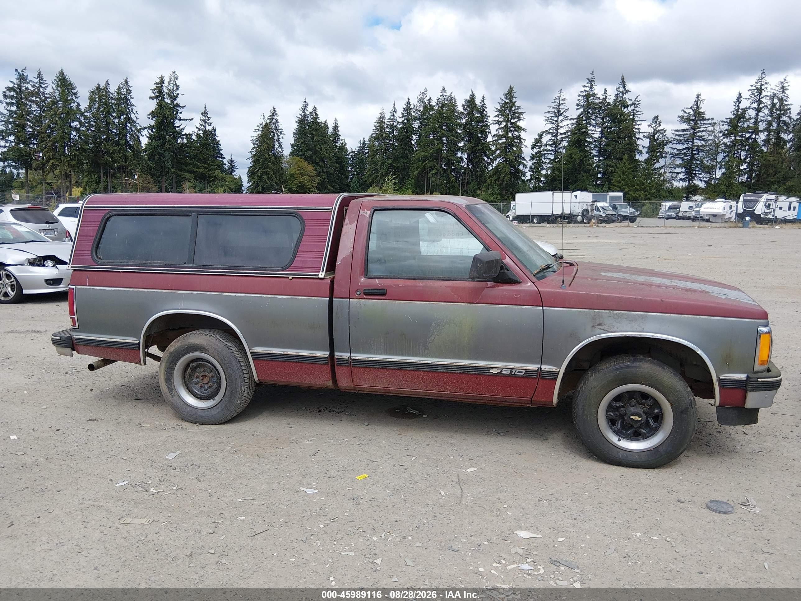 1991 Chevrolet S Truck S10 Purple vin: 1GCCS14R4M8308589