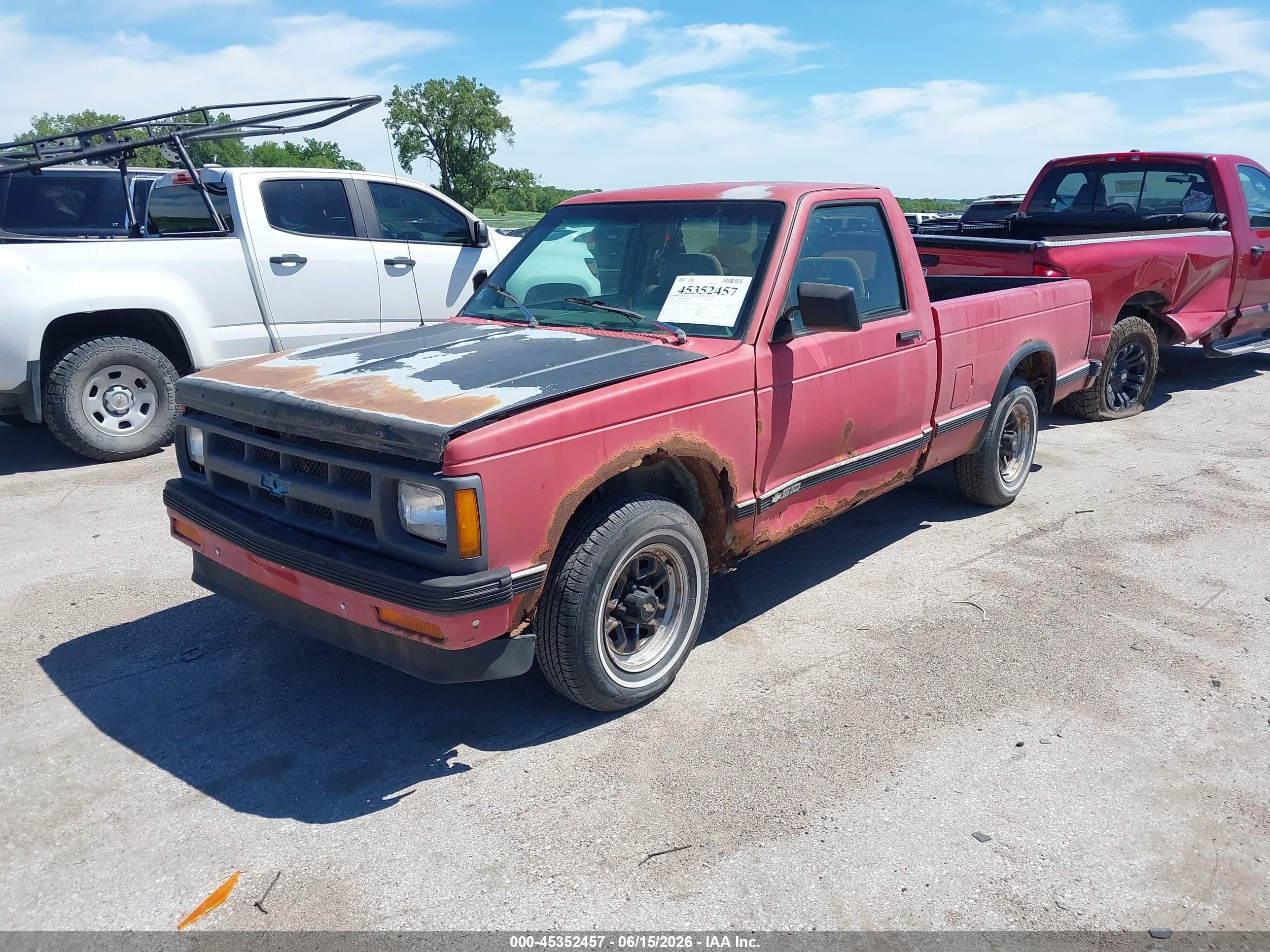 1993 Chevrolet S Truck S10 Red vin: 1GCCS14R6P0191293