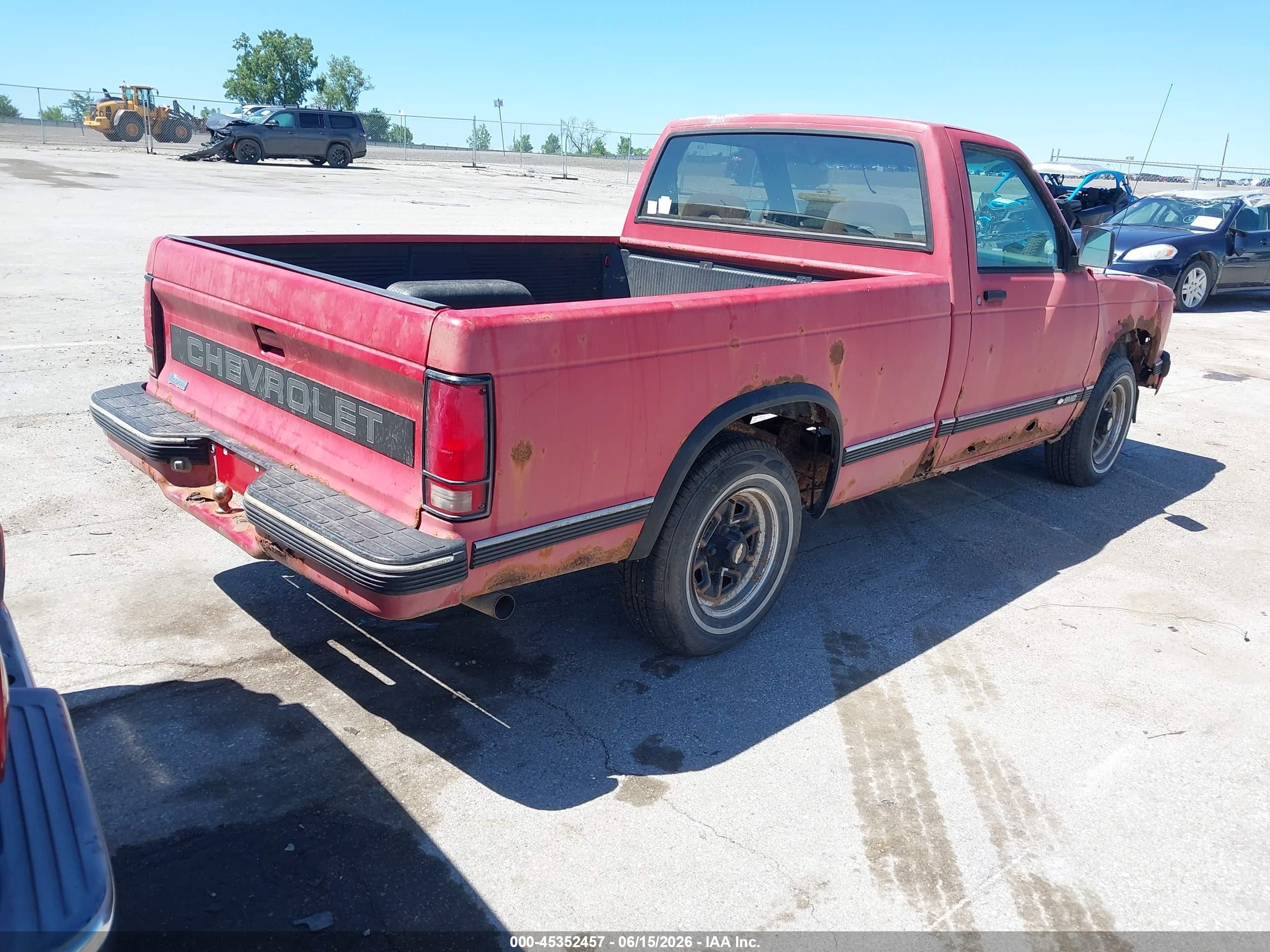 1993 Chevrolet S Truck S10 Red vin: 1GCCS14R6P0191293
