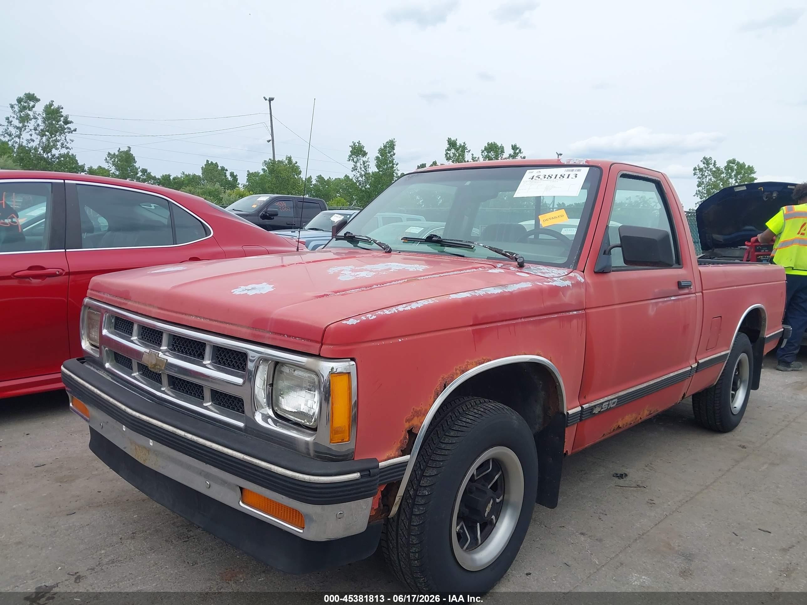 1993 Chevrolet S Truck S10 Red vin: 1GCCS14R6P8132021