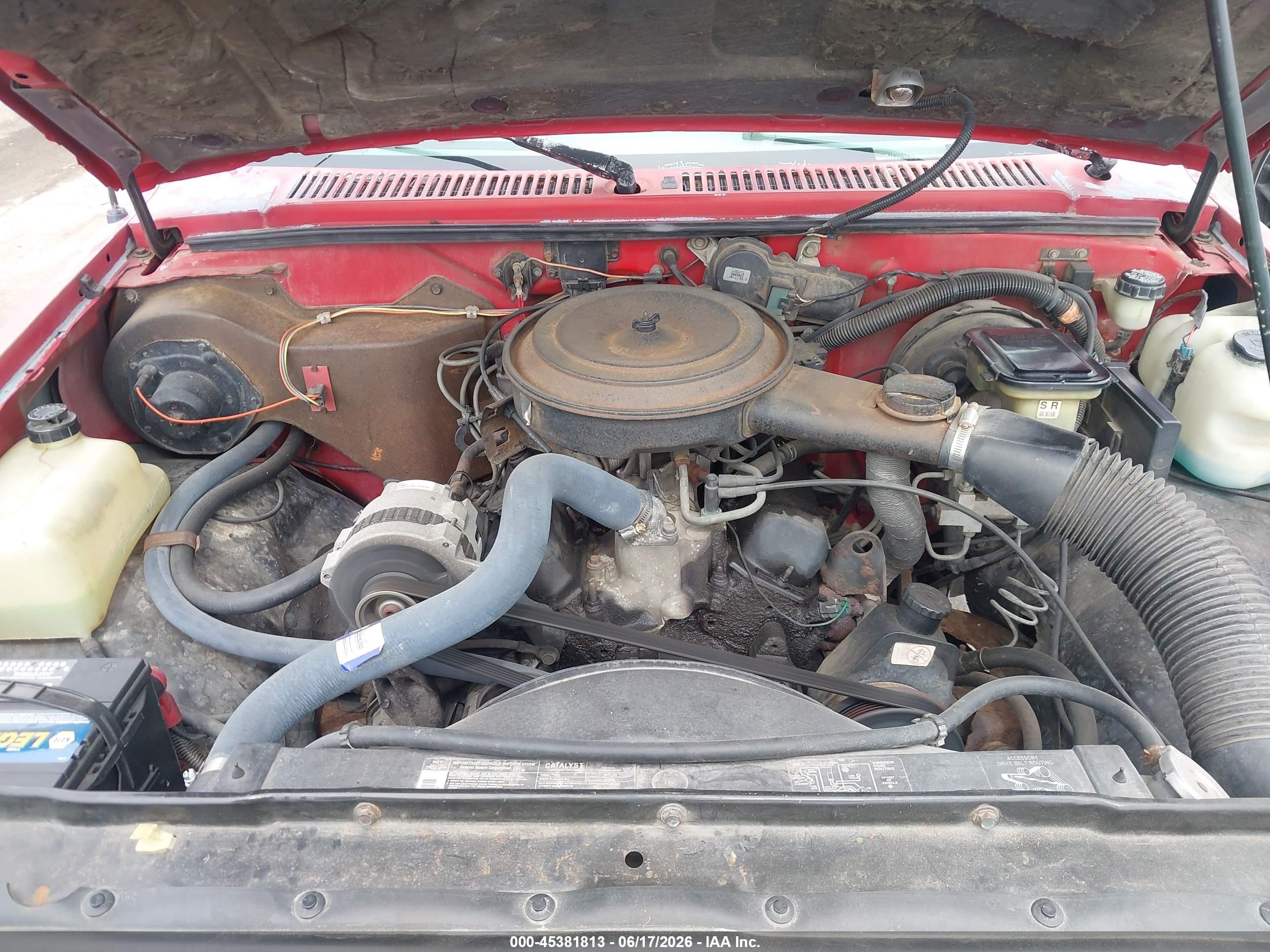 1993 Chevrolet S Truck S10 Red vin: 1GCCS14R6P8132021