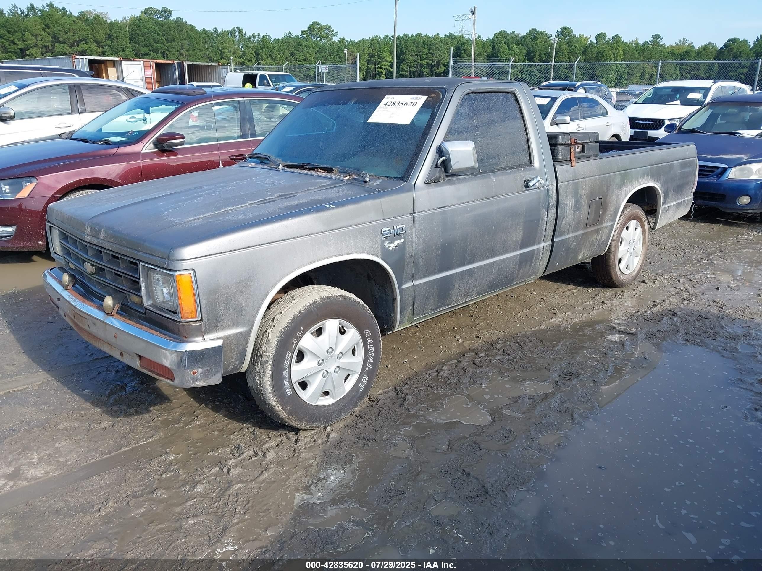 1987 Chevrolet S Truck S10 Gray vin: 1GCCS14R8H2155000