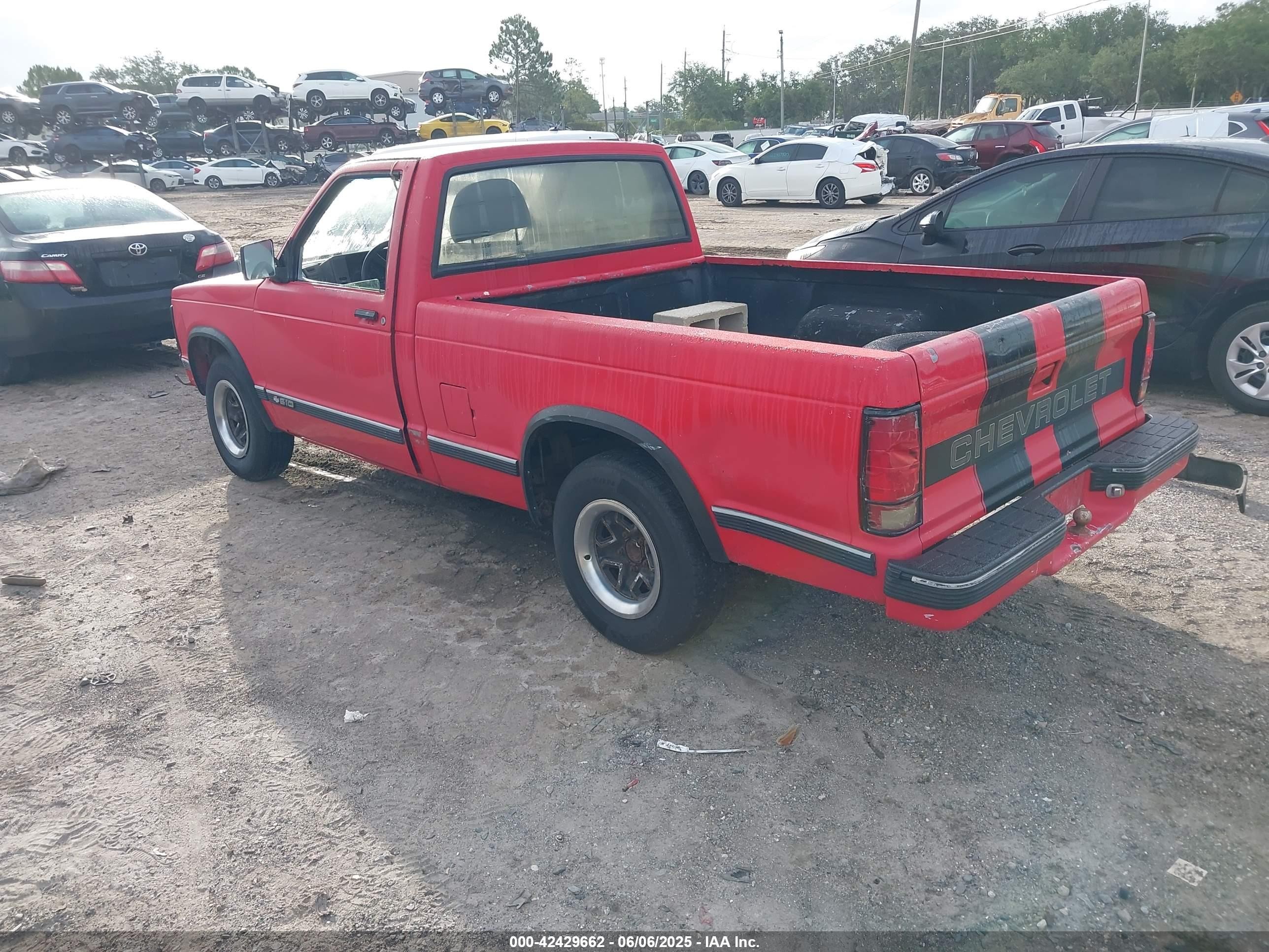 1993 Chevrolet S Truck S10 Red vin: 1GCCS14R8P8189028