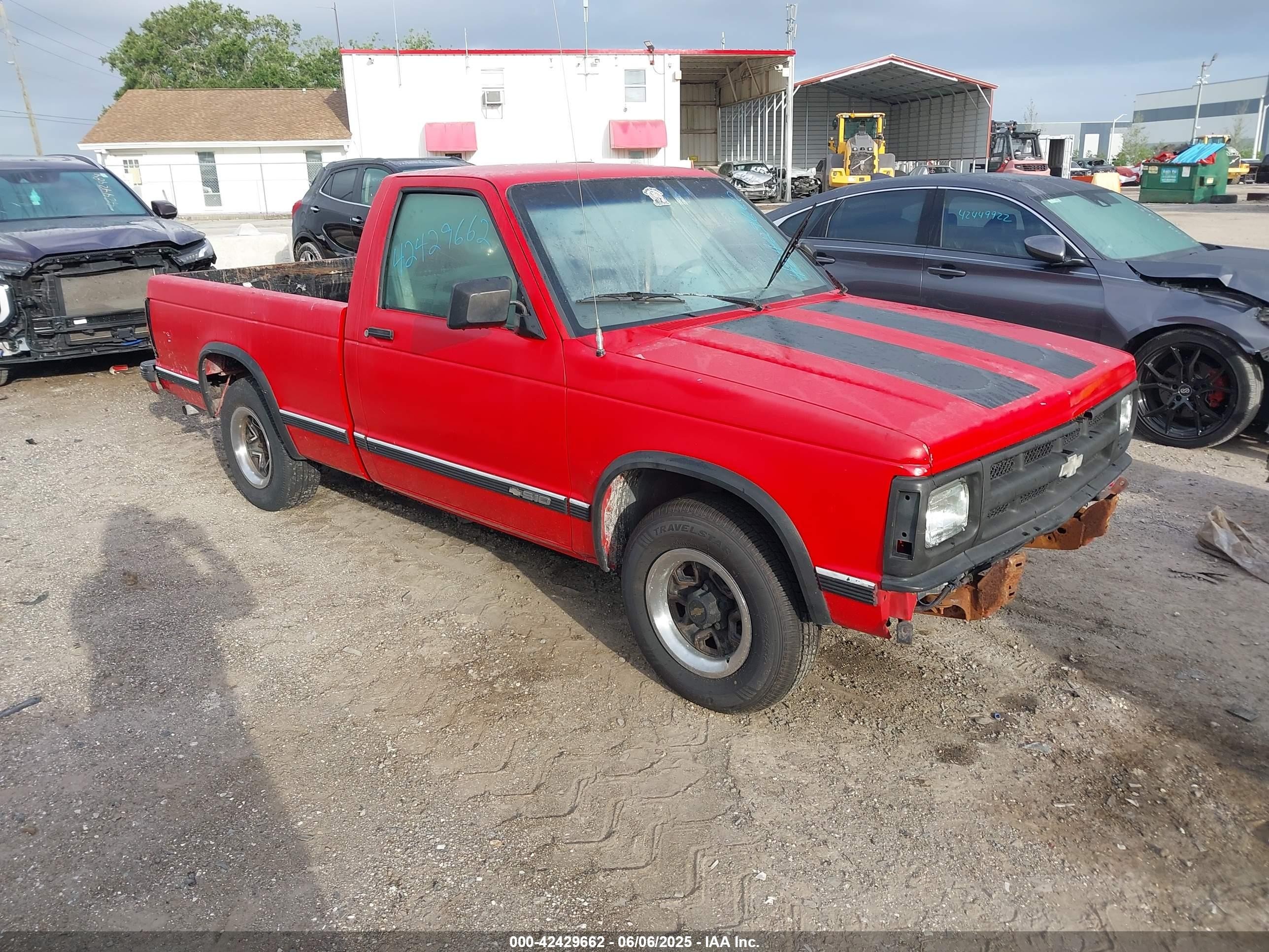 1993 Chevrolet S Truck S10 Red vin: 1GCCS14R8P8189028