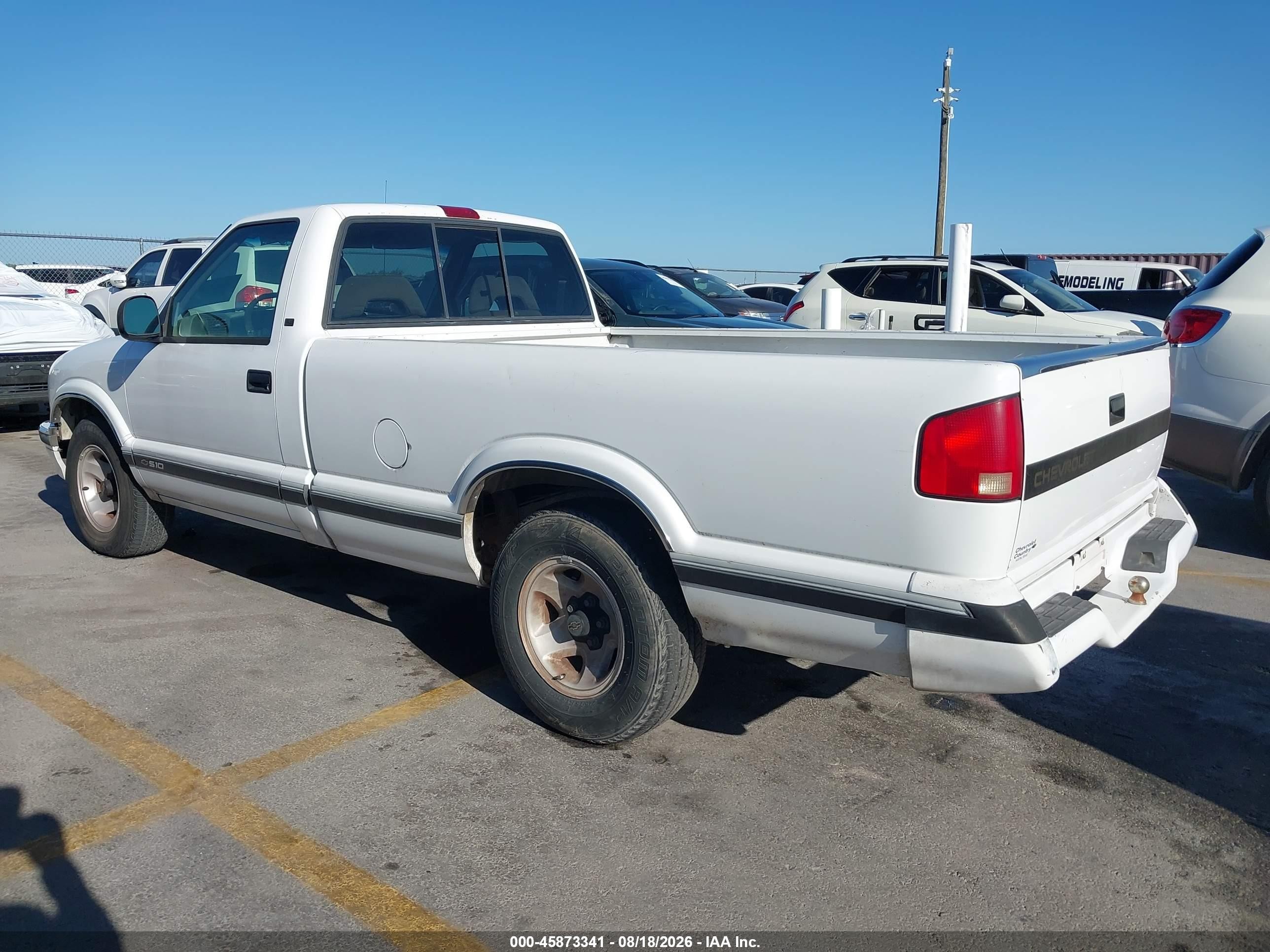 1994 Chevrolet S Truck S10 White vin: 1GCCS14W3R8196672