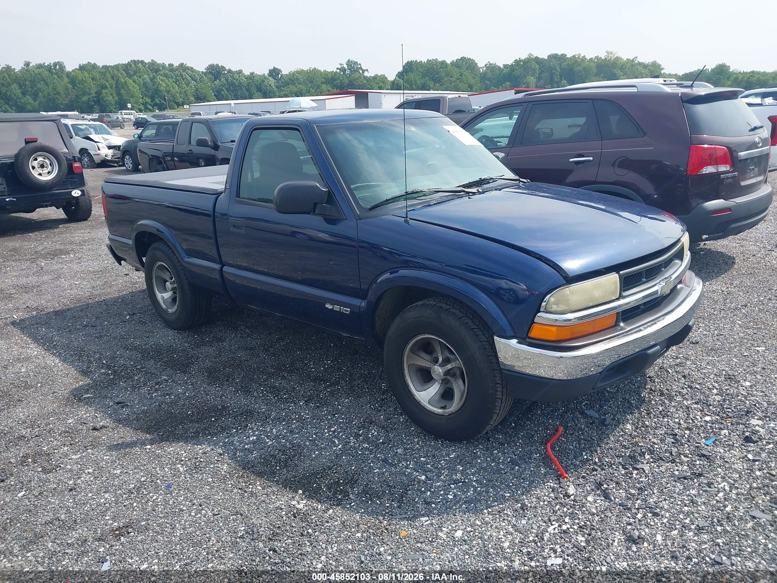 2003 Chevrolet S-10 Ls Blue vin: 1GCCS14X138279405