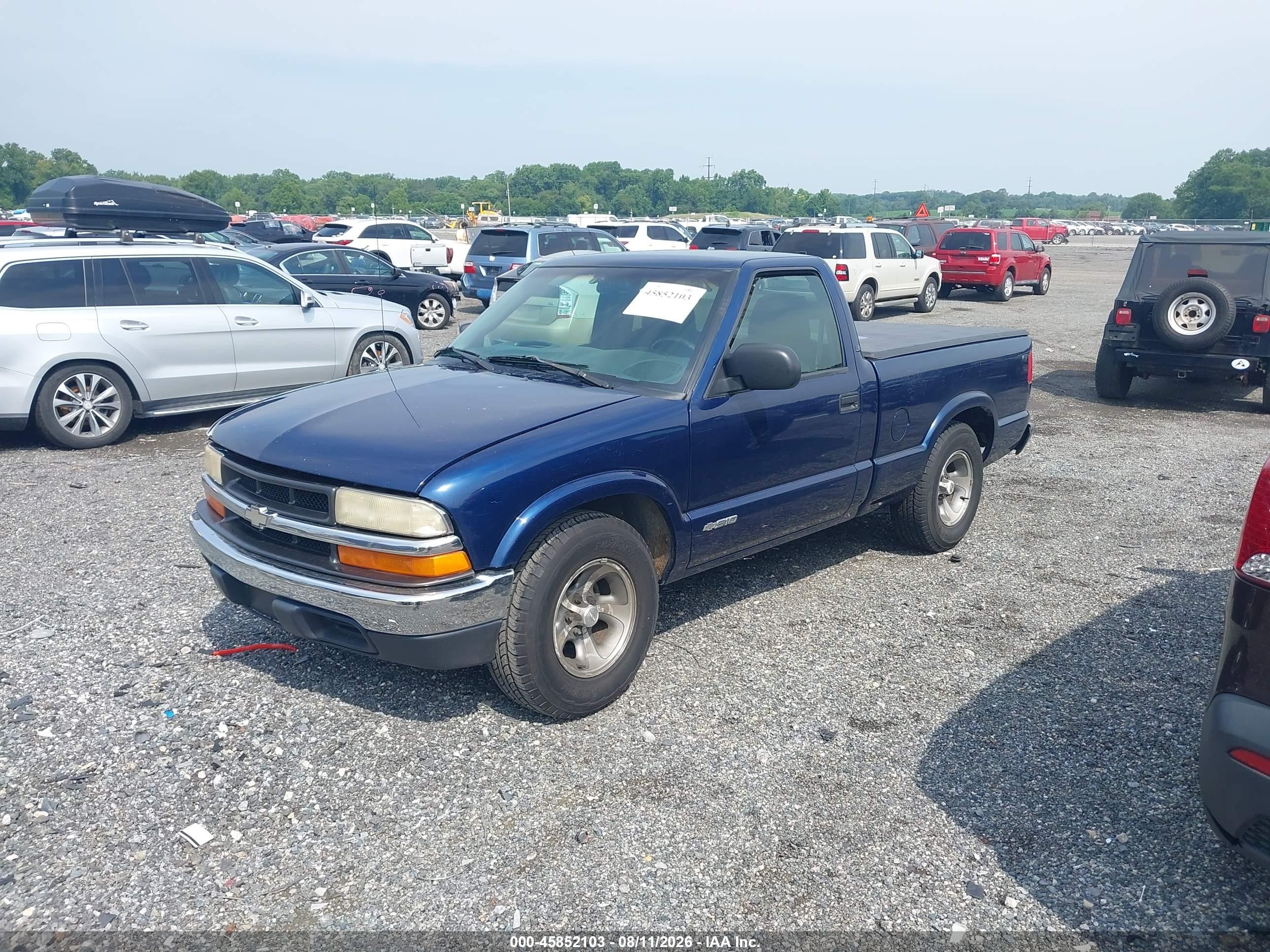 2003 Chevrolet S-10 Ls Blue vin: 1GCCS14X138279405