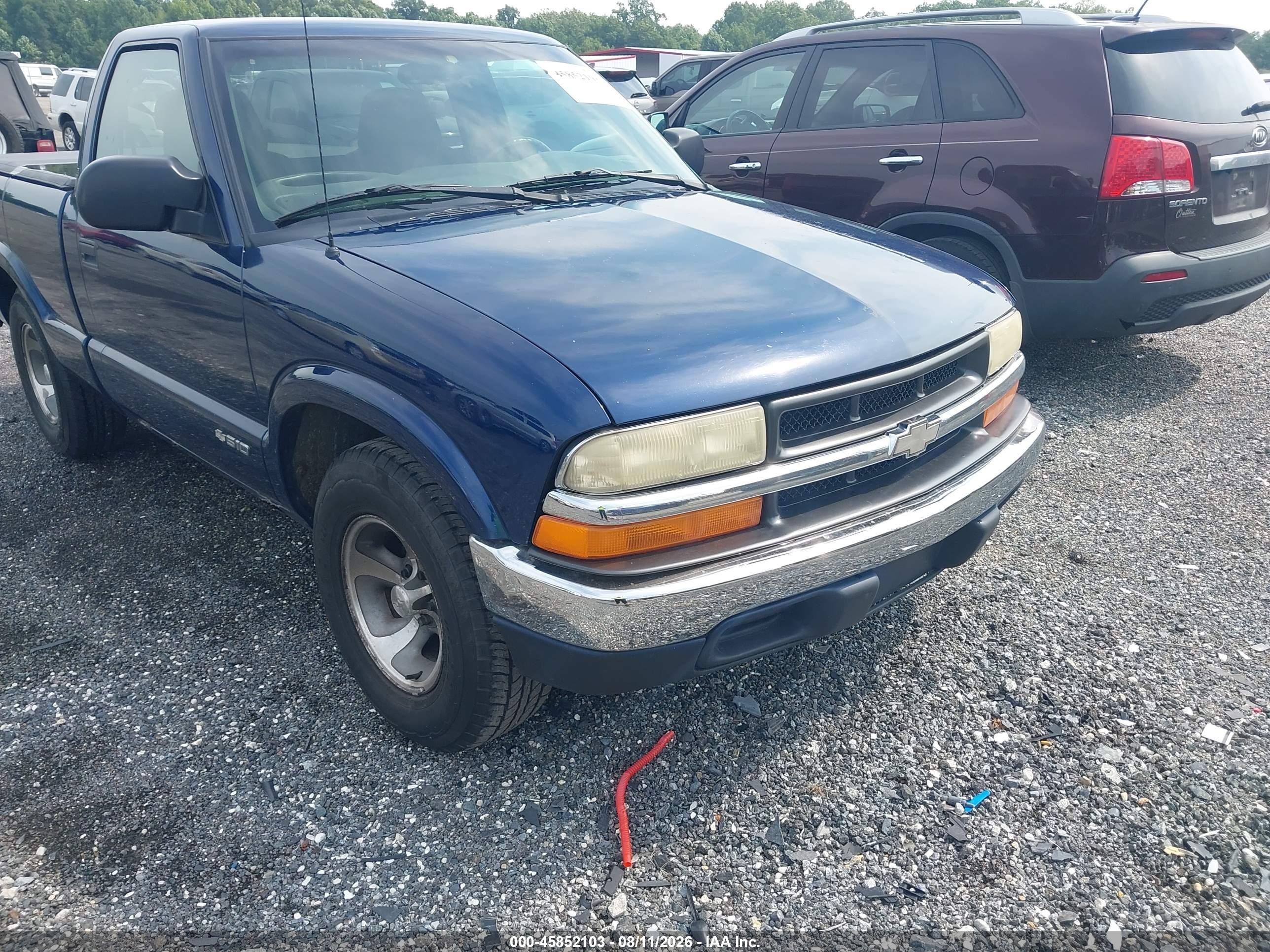2003 Chevrolet S-10 Ls Blue vin: 1GCCS14X138279405