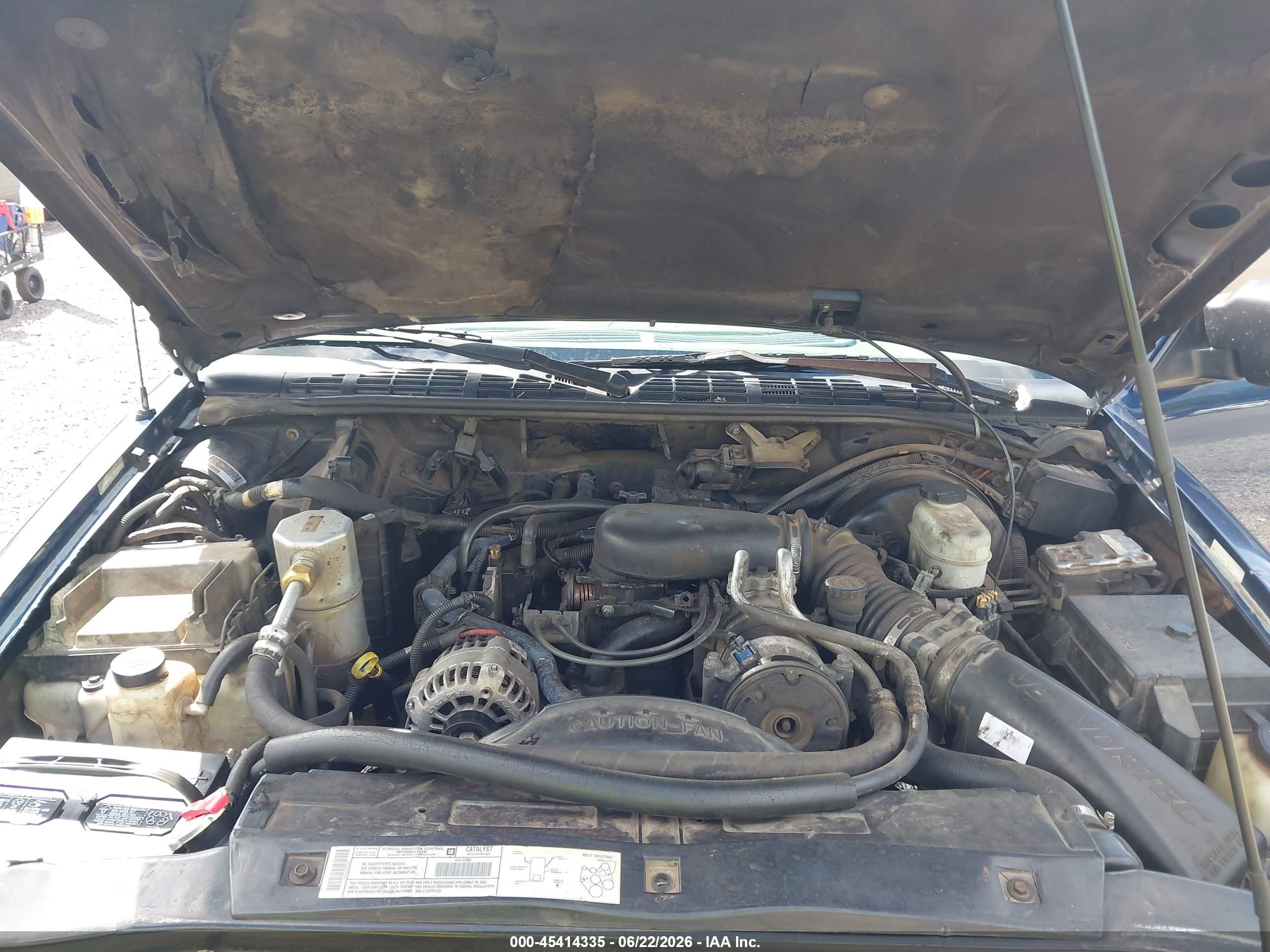 2003 Chevrolet S-10 Ls Синий vin: 1GCCS14X238128332