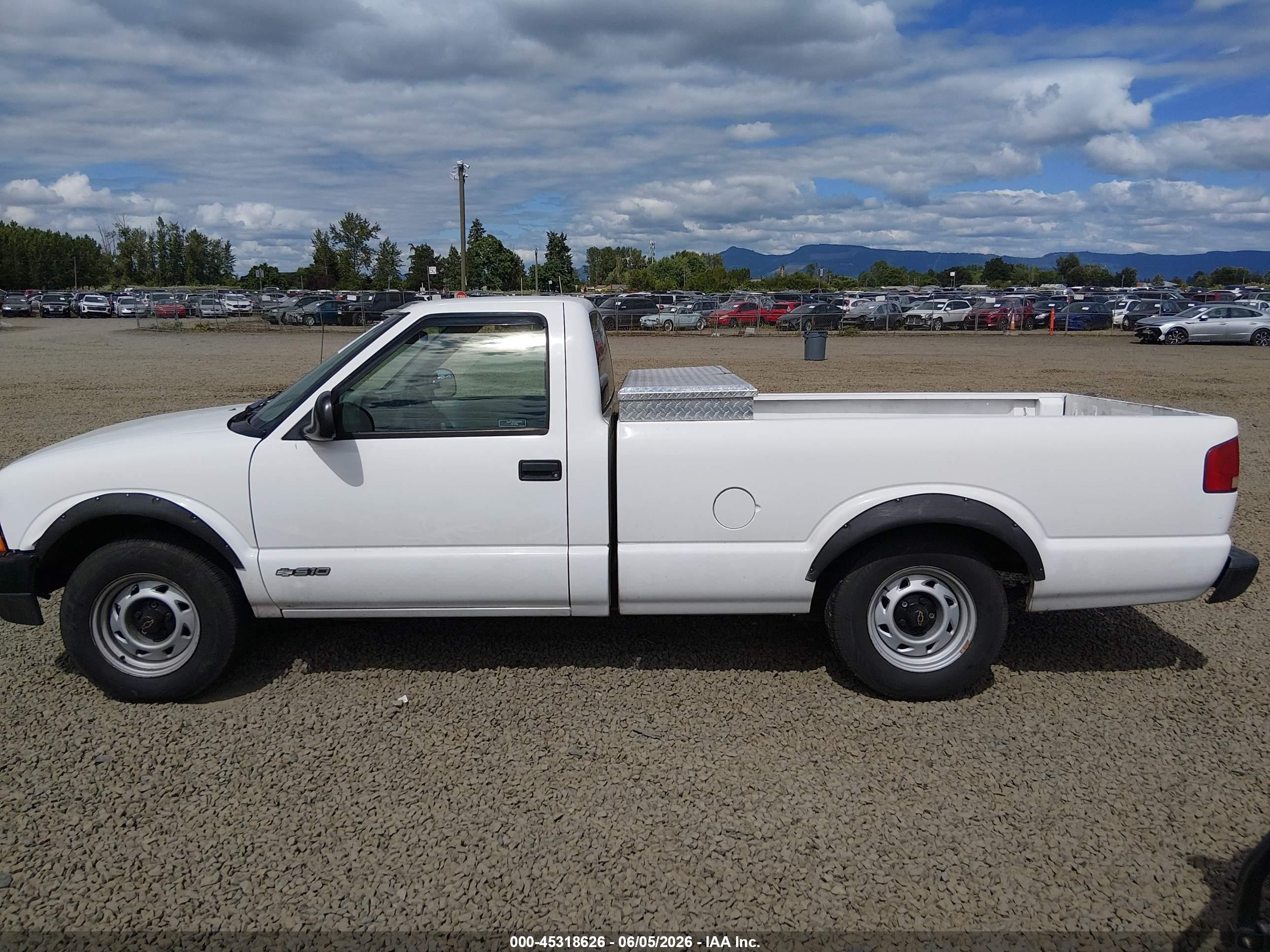 1998 Chevrolet S-10 Fleetside White vin: 1GCCS14X2WK193169