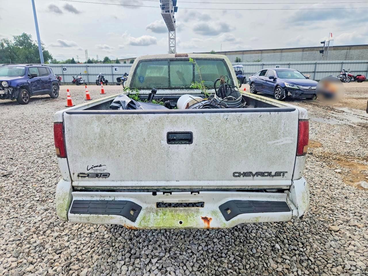 1997 Chevrolet S Truck S10 White vin: 1GCCS14X3VK100058