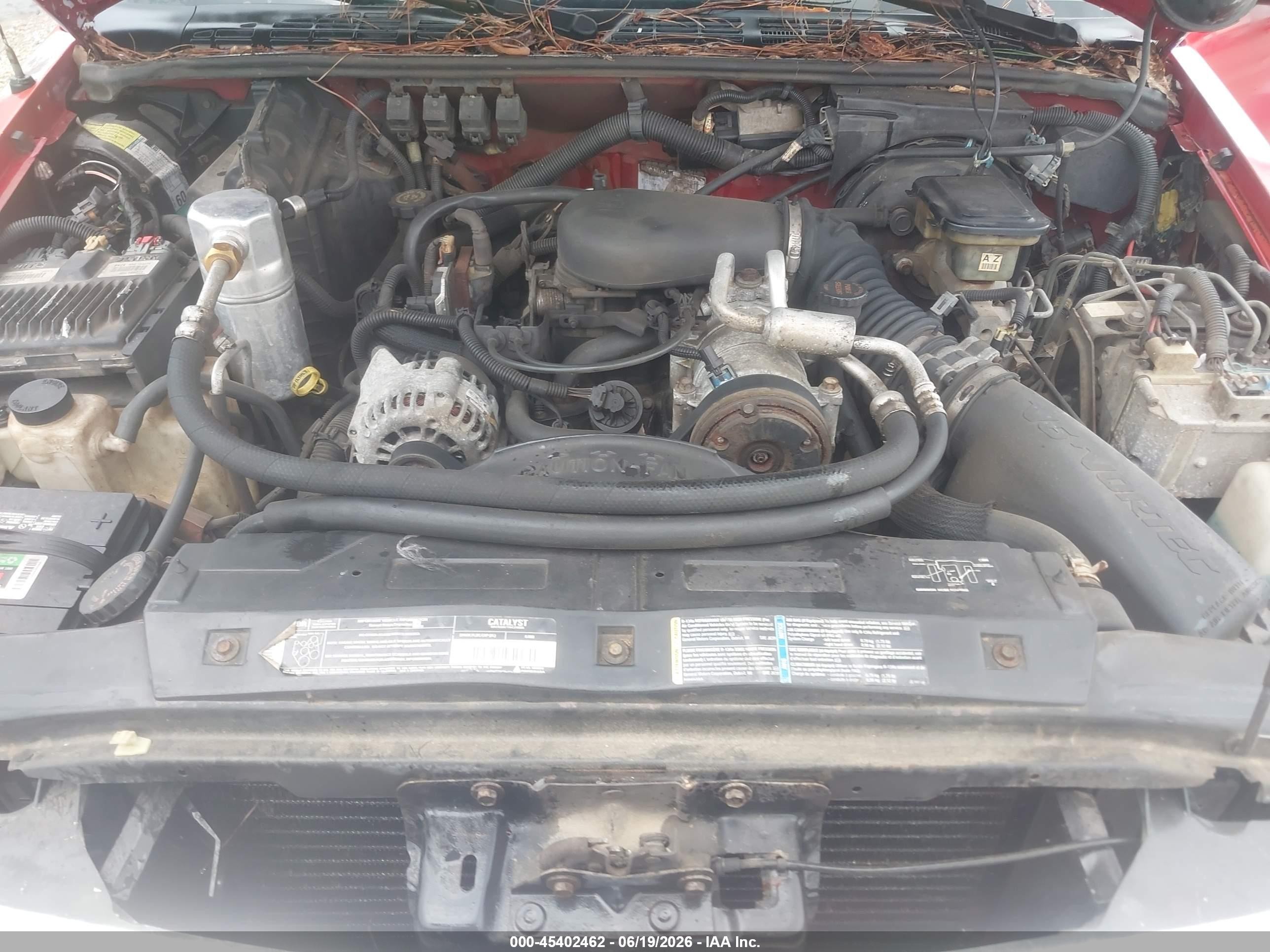 1996 Chevrolet S Truck S10 Red vin: 1GCCS14X5T8220082