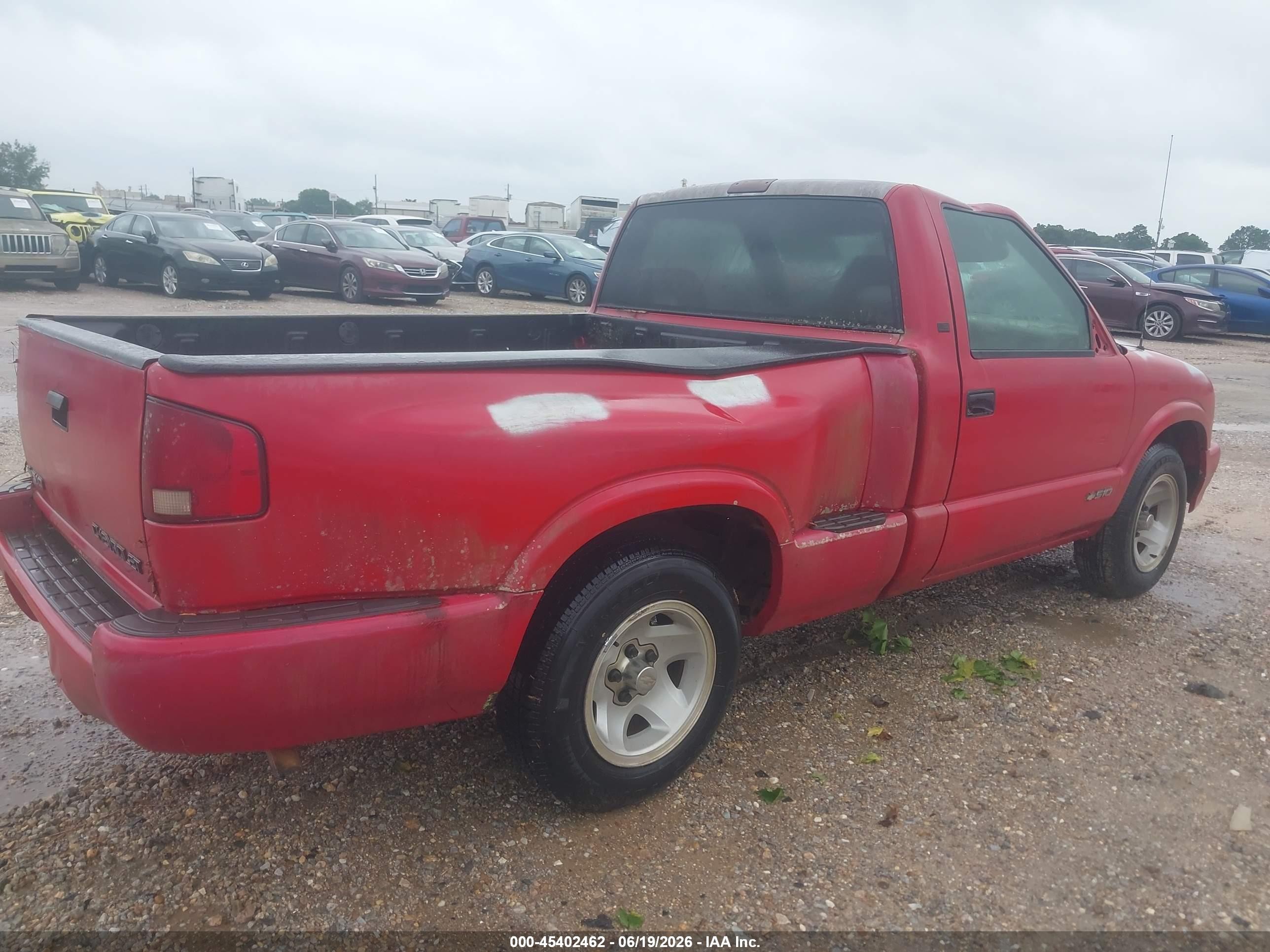 1996 Chevrolet S Truck S10 Red vin: 1GCCS14X5T8220082