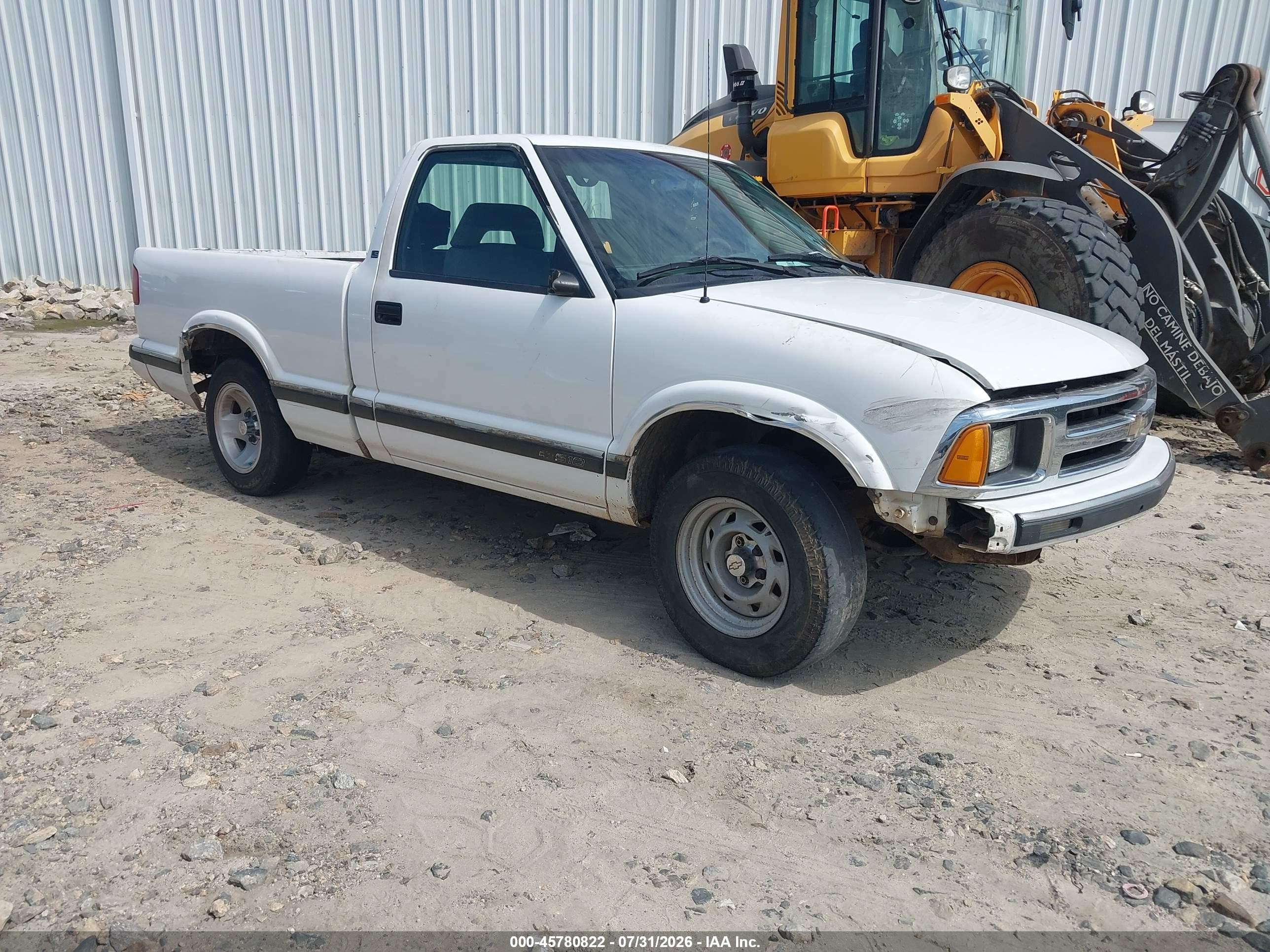 1996 Chevrolet S Truck S10 White vin: 1GCCS14X6TK187533