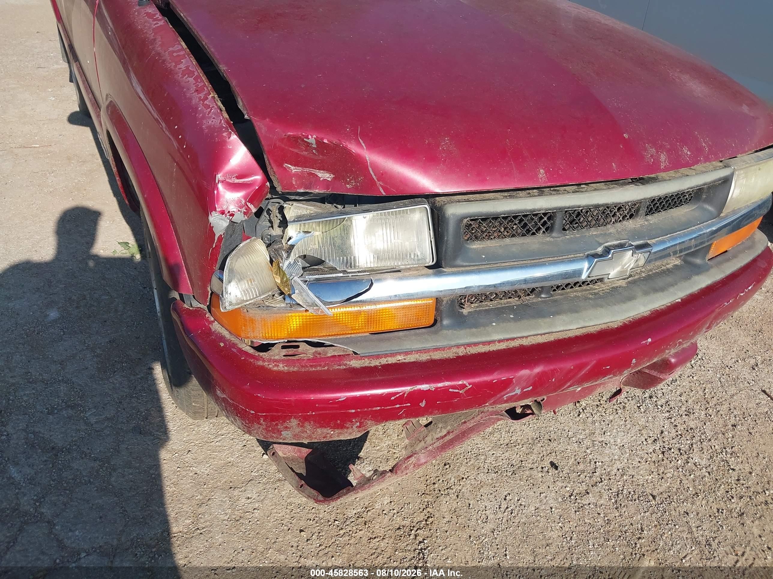 1999 Chevrolet S-10 Ls Темно-бордовый vin: 1GCCS14X7XK146057