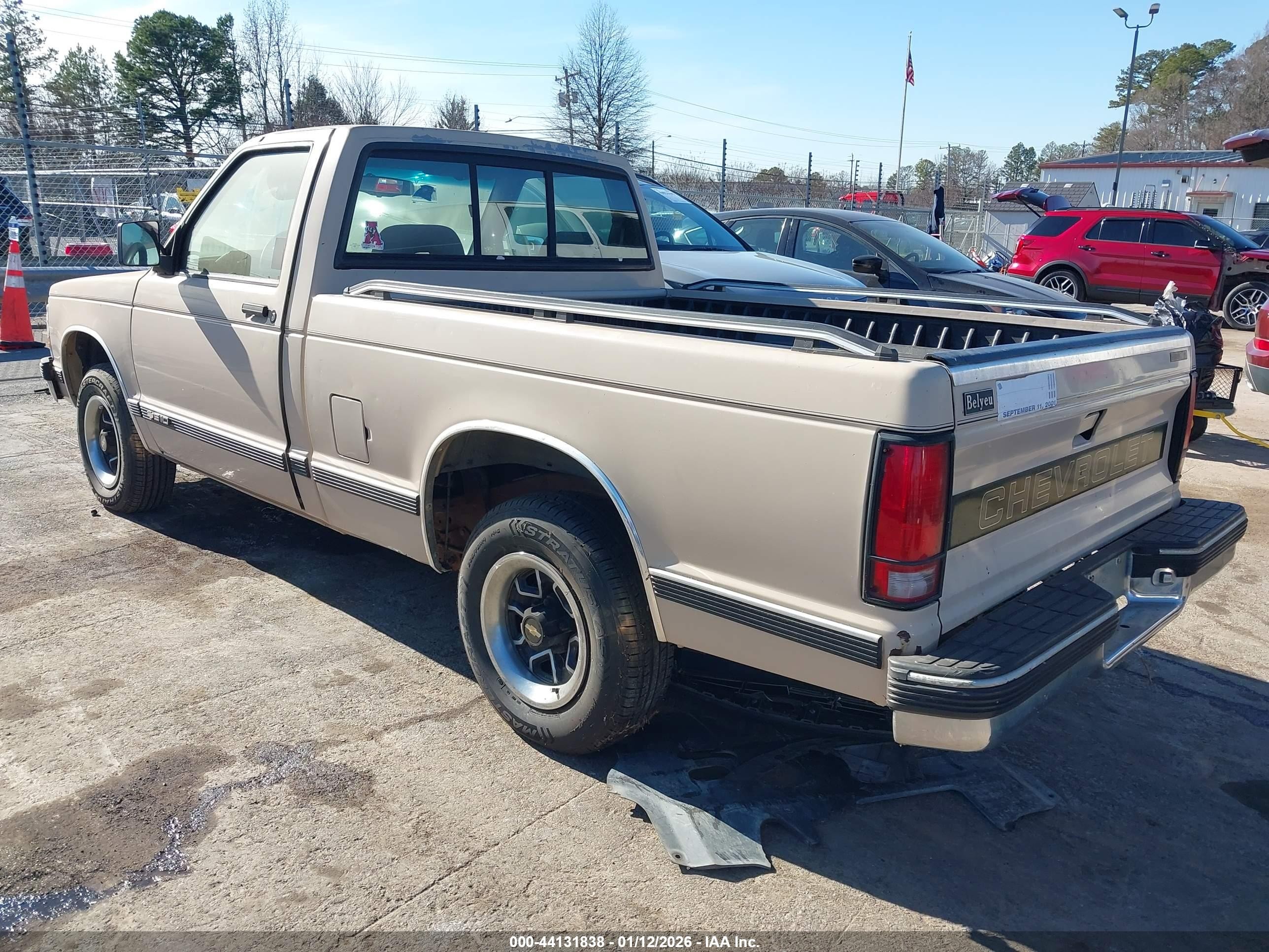 1993 Chevrolet S Truck S10 Tan vin: 1GCCS14Z2P8105396