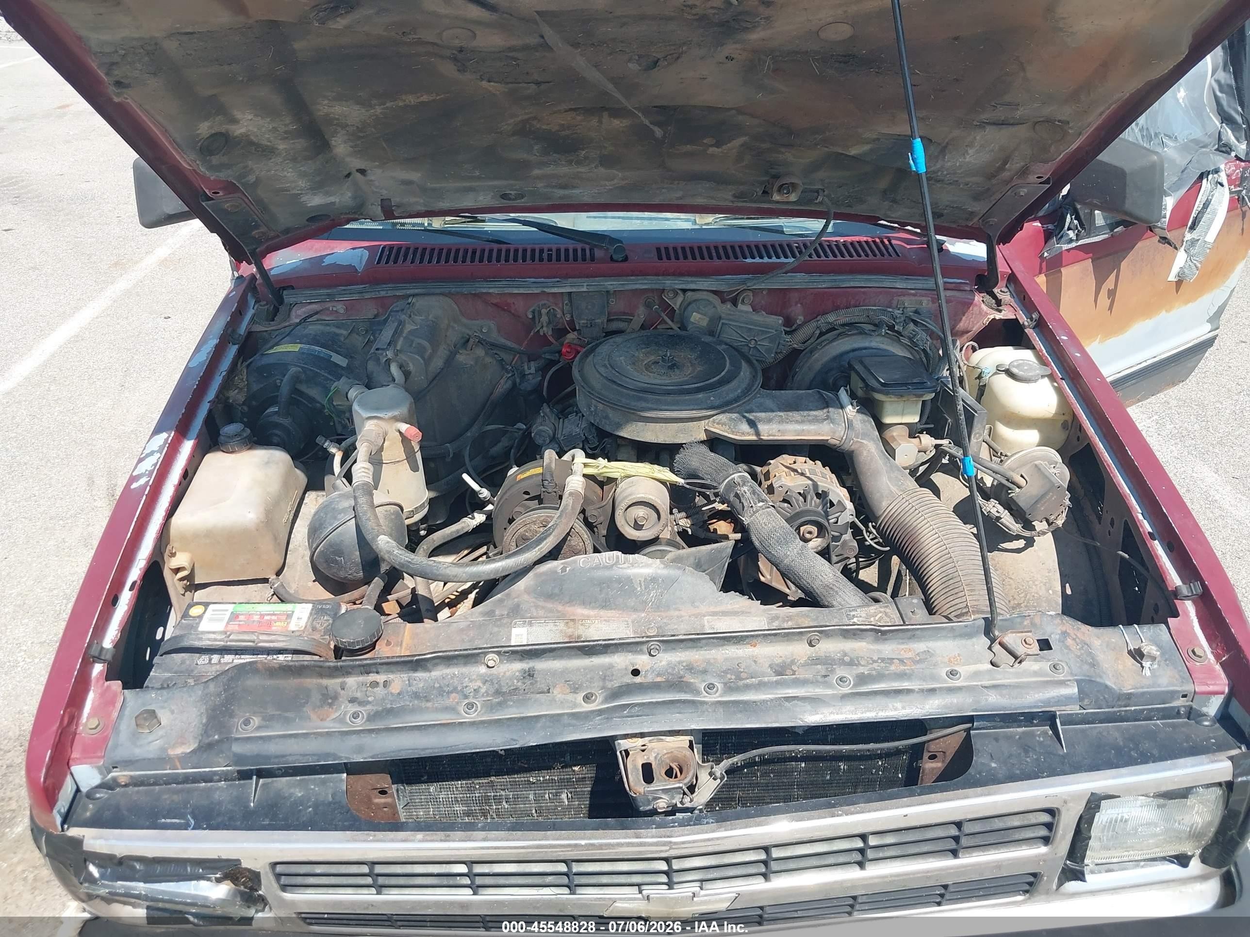 1992 Chevrolet S Truck S10 Red vin: 1GCCS14Z3N8103931