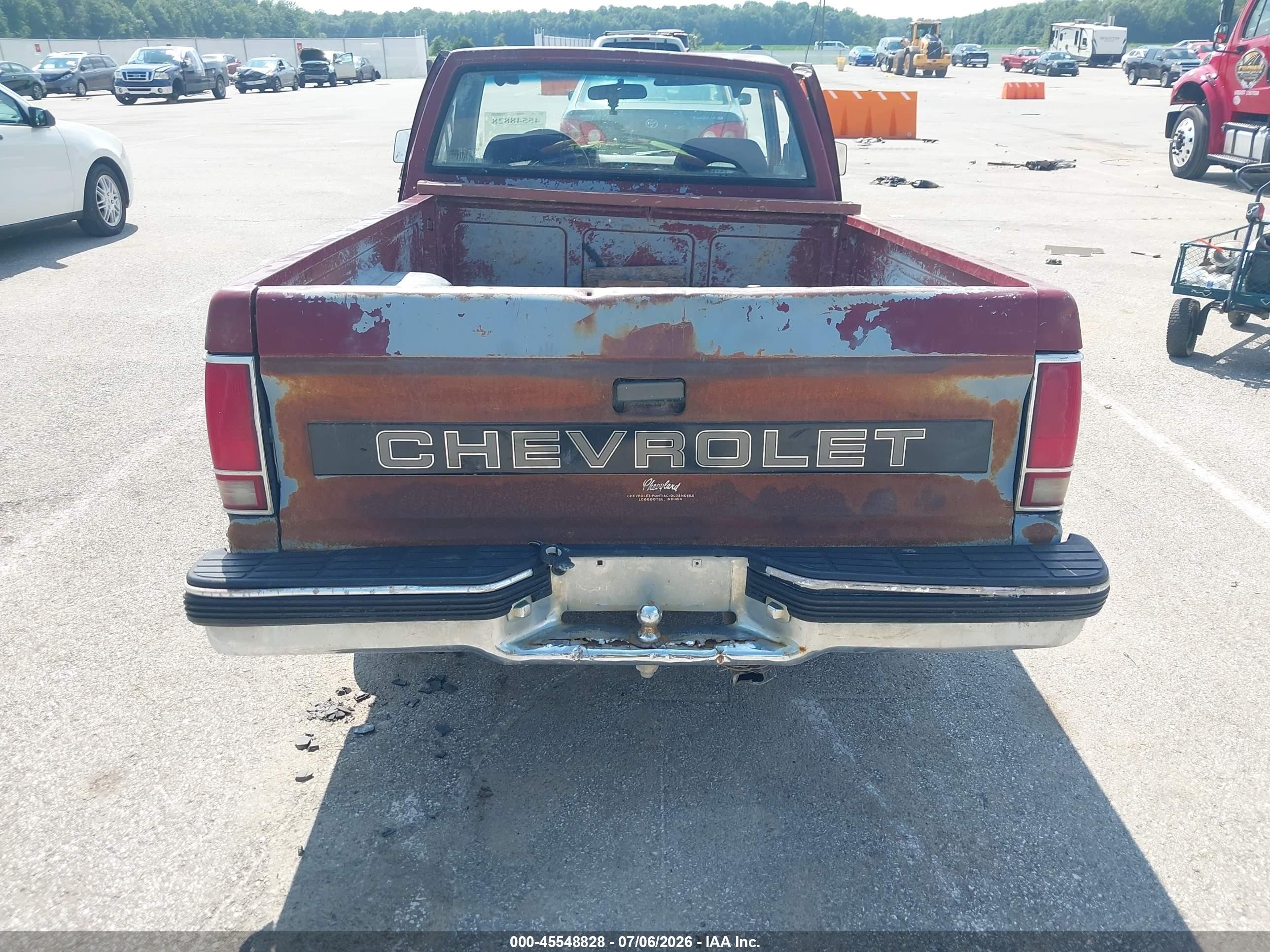 1992 Chevrolet S Truck S10 Red vin: 1GCCS14Z3N8103931