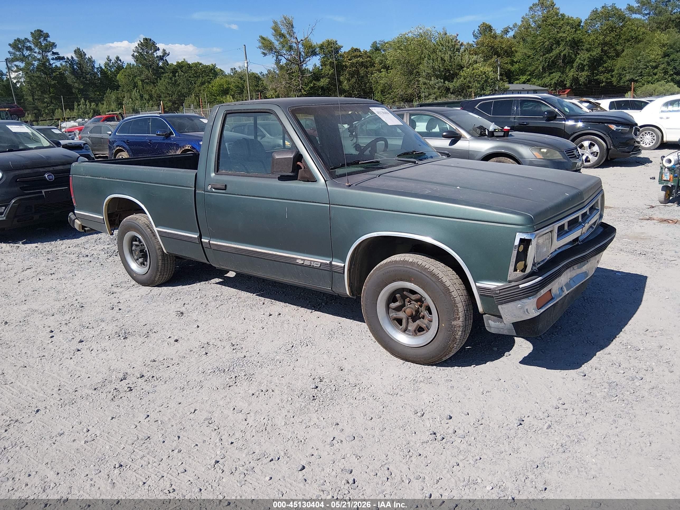 1993 Chevrolet S Truck S10 Green vin: 1GCCS14Z5P0154204