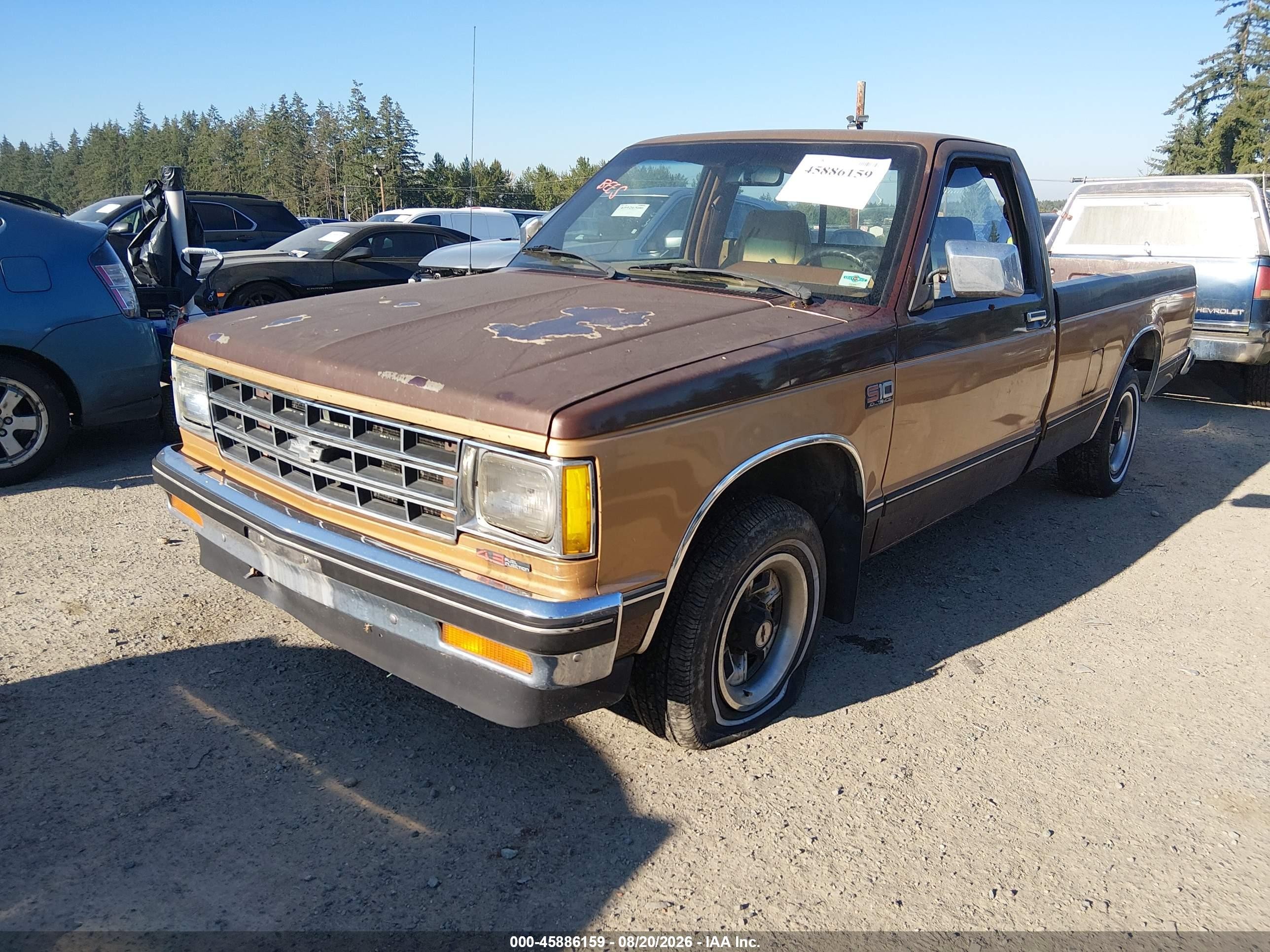 1989 Chevrolet S Truck S10 Brown vin: 1GCCS14Z6K8126292
