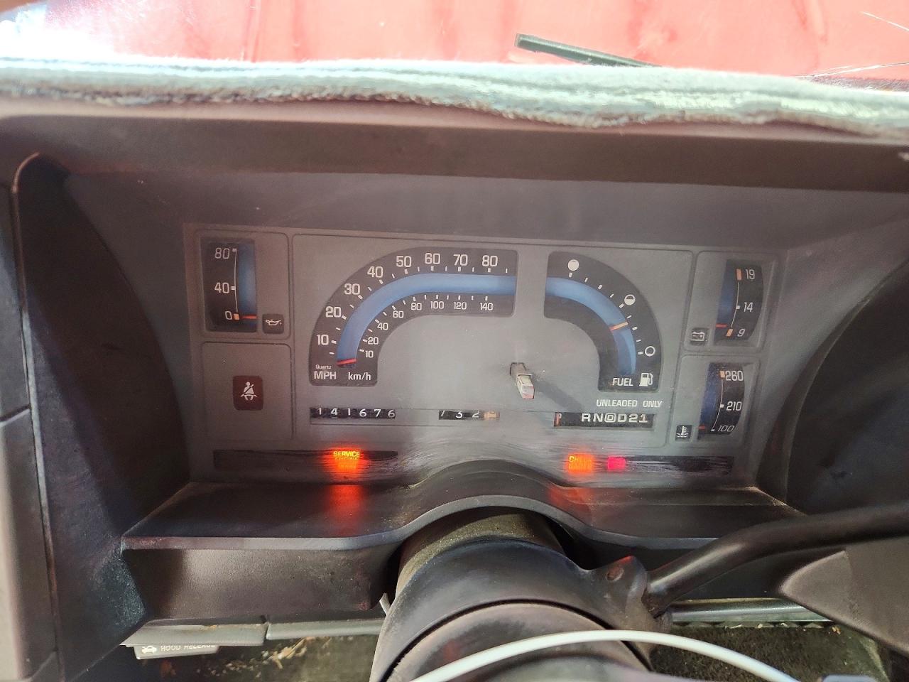 1991 Chevrolet S Truck S10 Red vin: 1GCCS14Z7M0152983