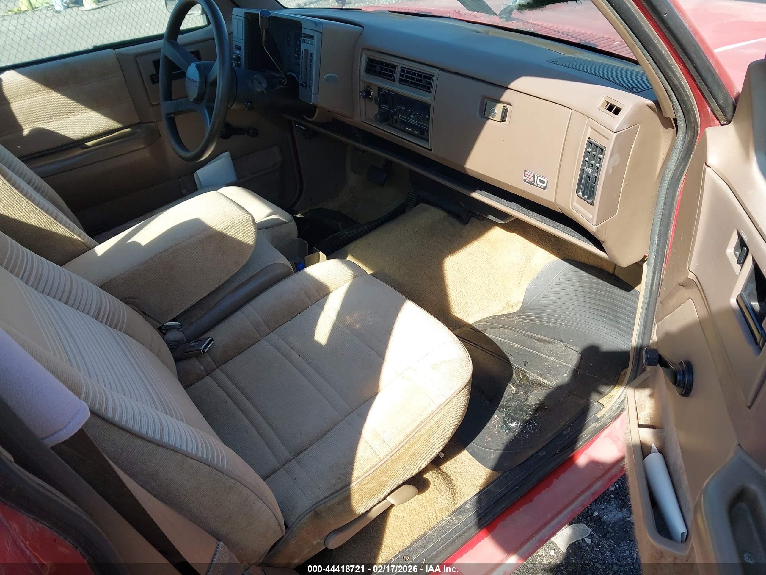 1993 Chevrolet S Truck S10 Red vin: 1GCCS14Z9P0166520
