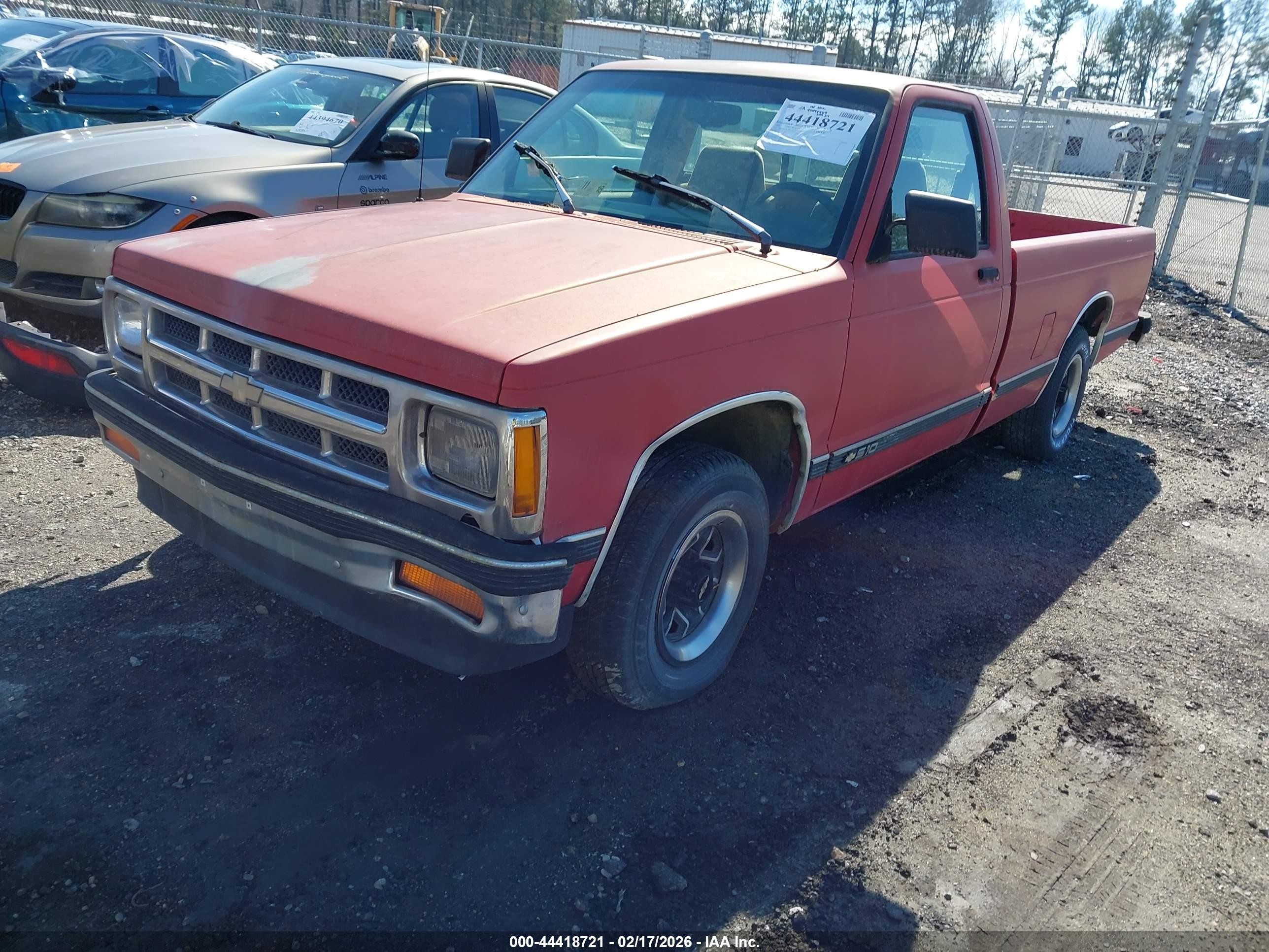 1993 Chevrolet S Truck S10 Red vin: 1GCCS14Z9P0166520