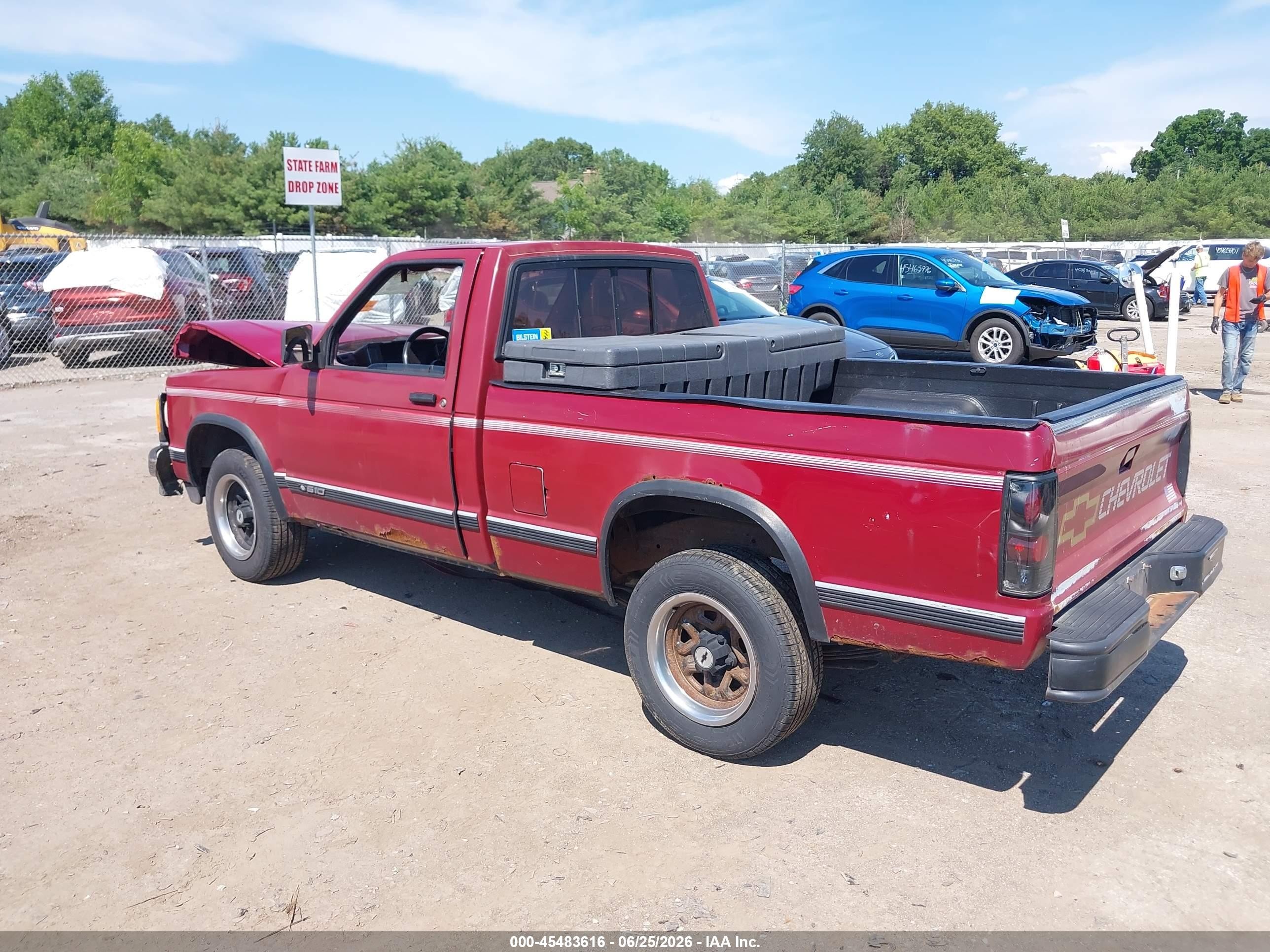 1991 Chevrolet S Truck S10 Red vin: 1GCCS14ZXM2115964
