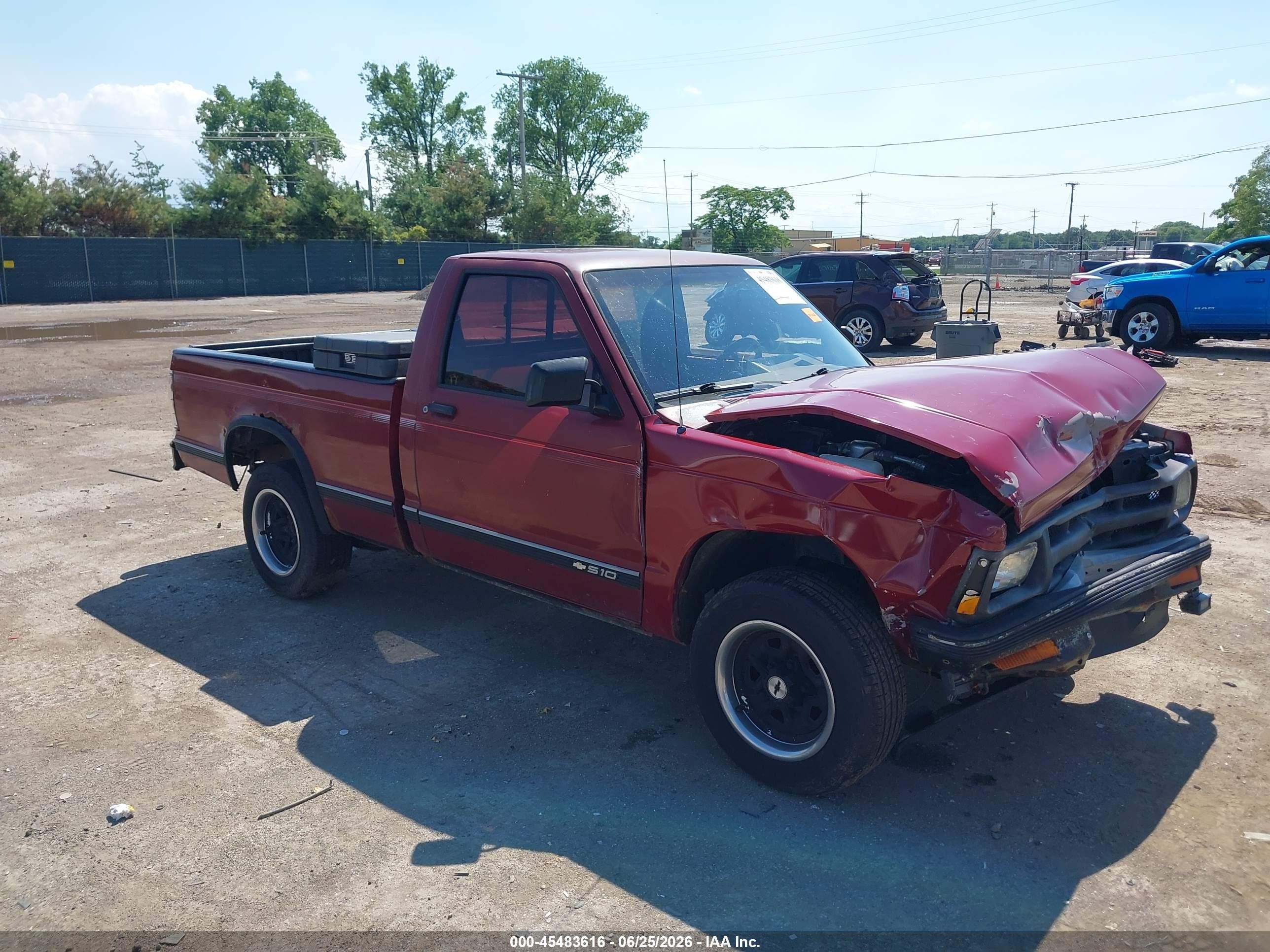 1991 Chevrolet S Truck S10 Red vin: 1GCCS14ZXM2115964