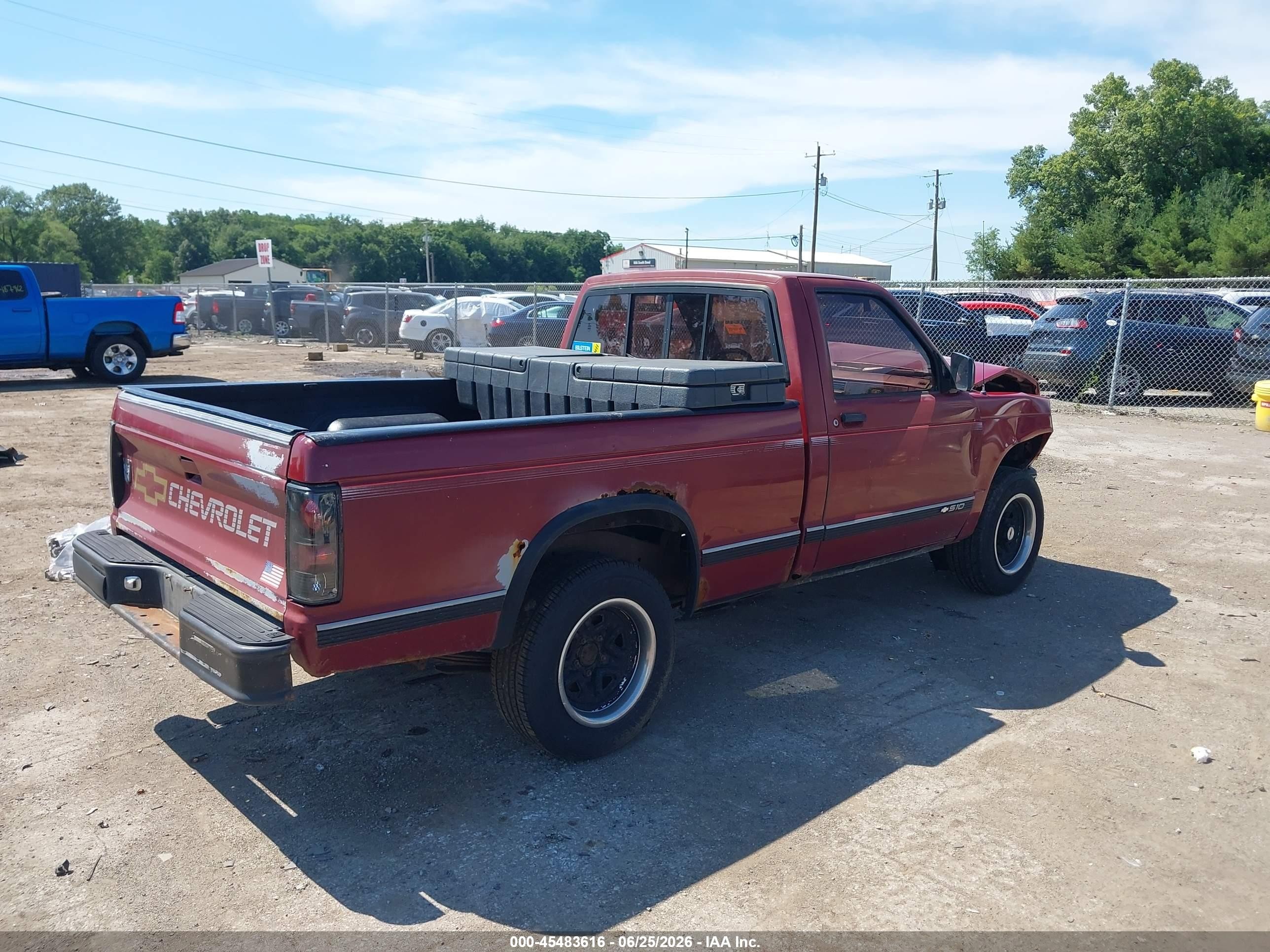 1991 Chevrolet S Truck S10 Red vin: 1GCCS14ZXM2115964
