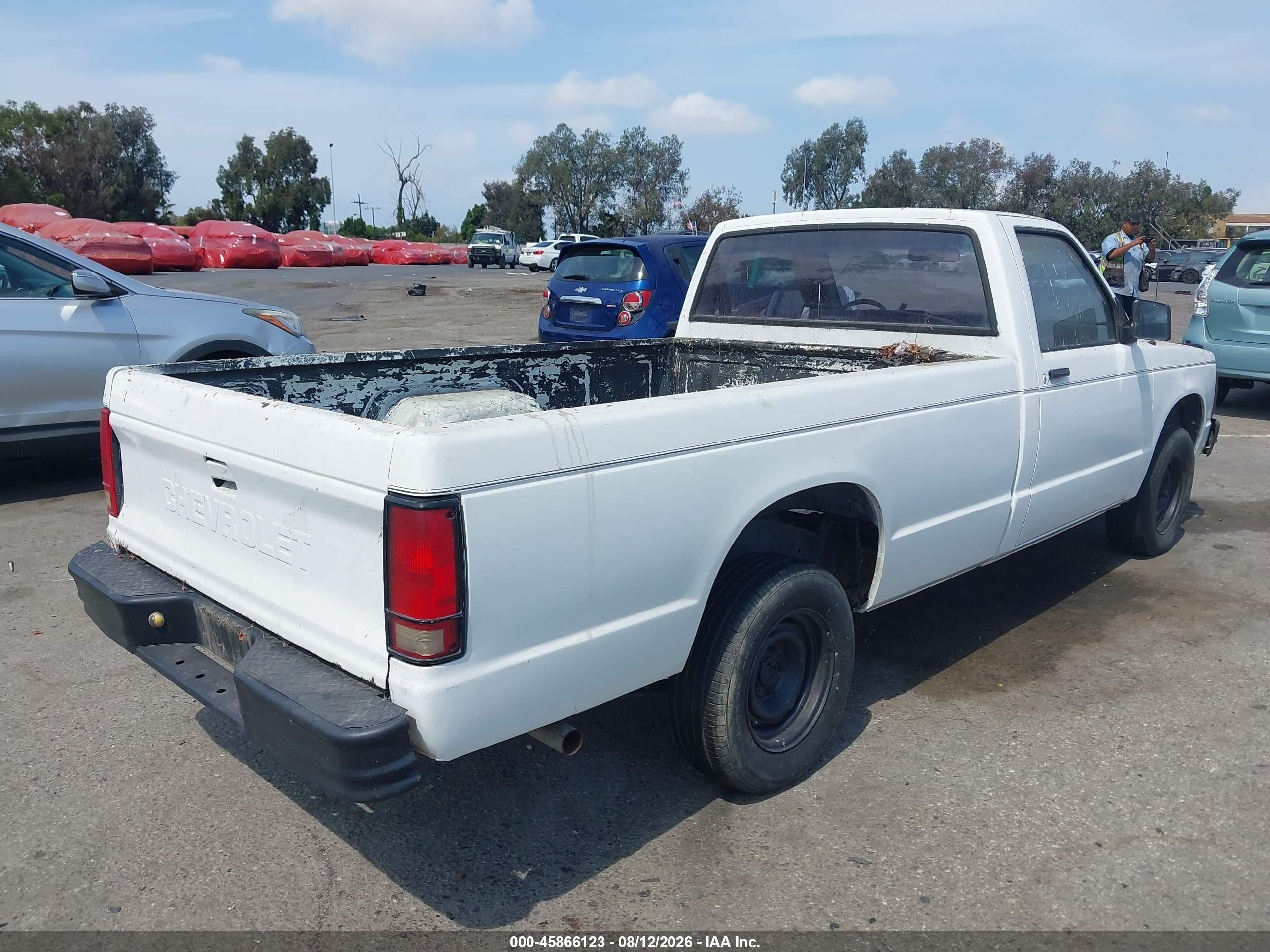 1991 Chevrolet S Truck S10 White vin: 1GCCS14ZXM8100717