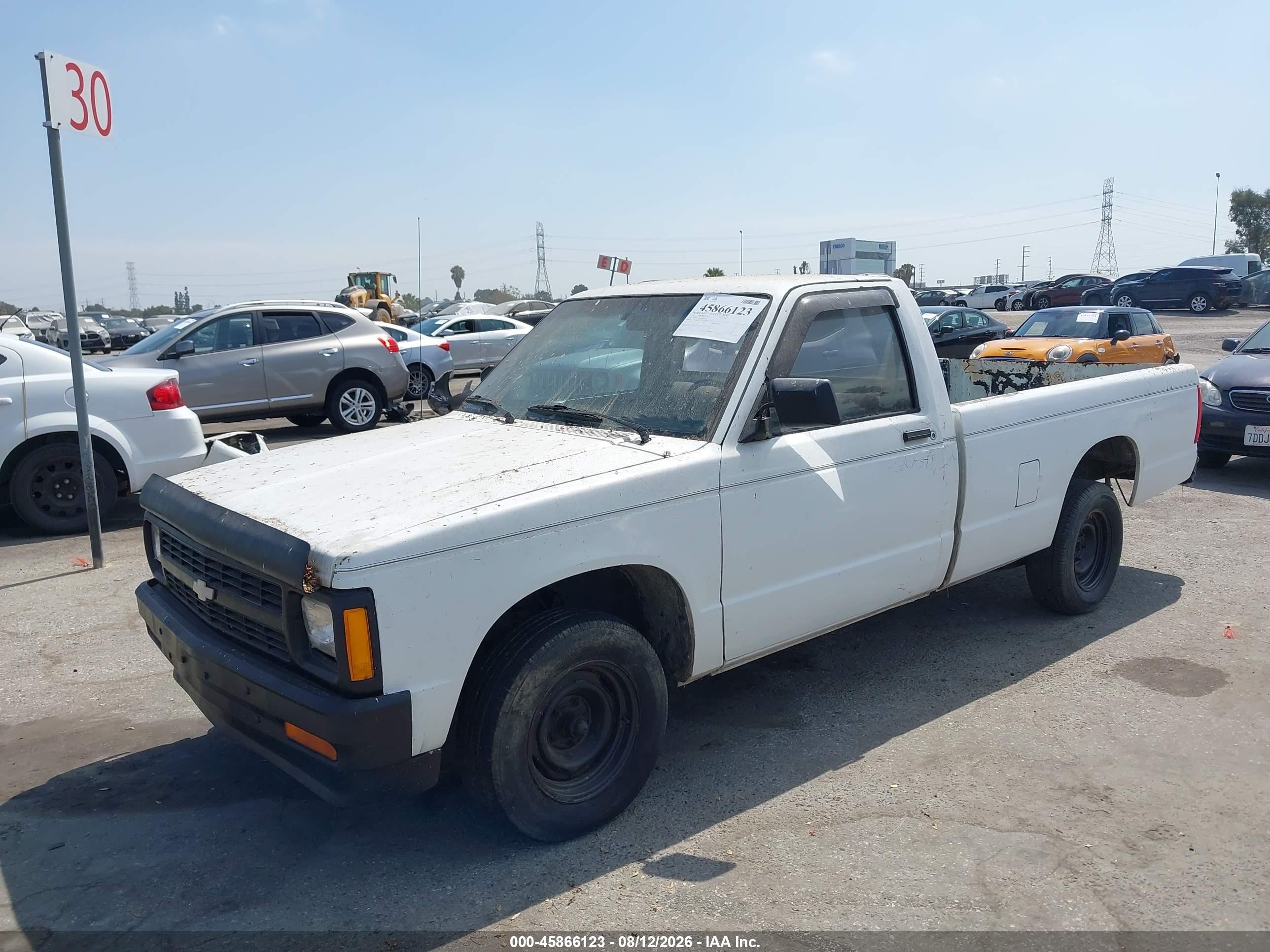 1991 Chevrolet S Truck S10 White vin: 1GCCS14ZXM8100717