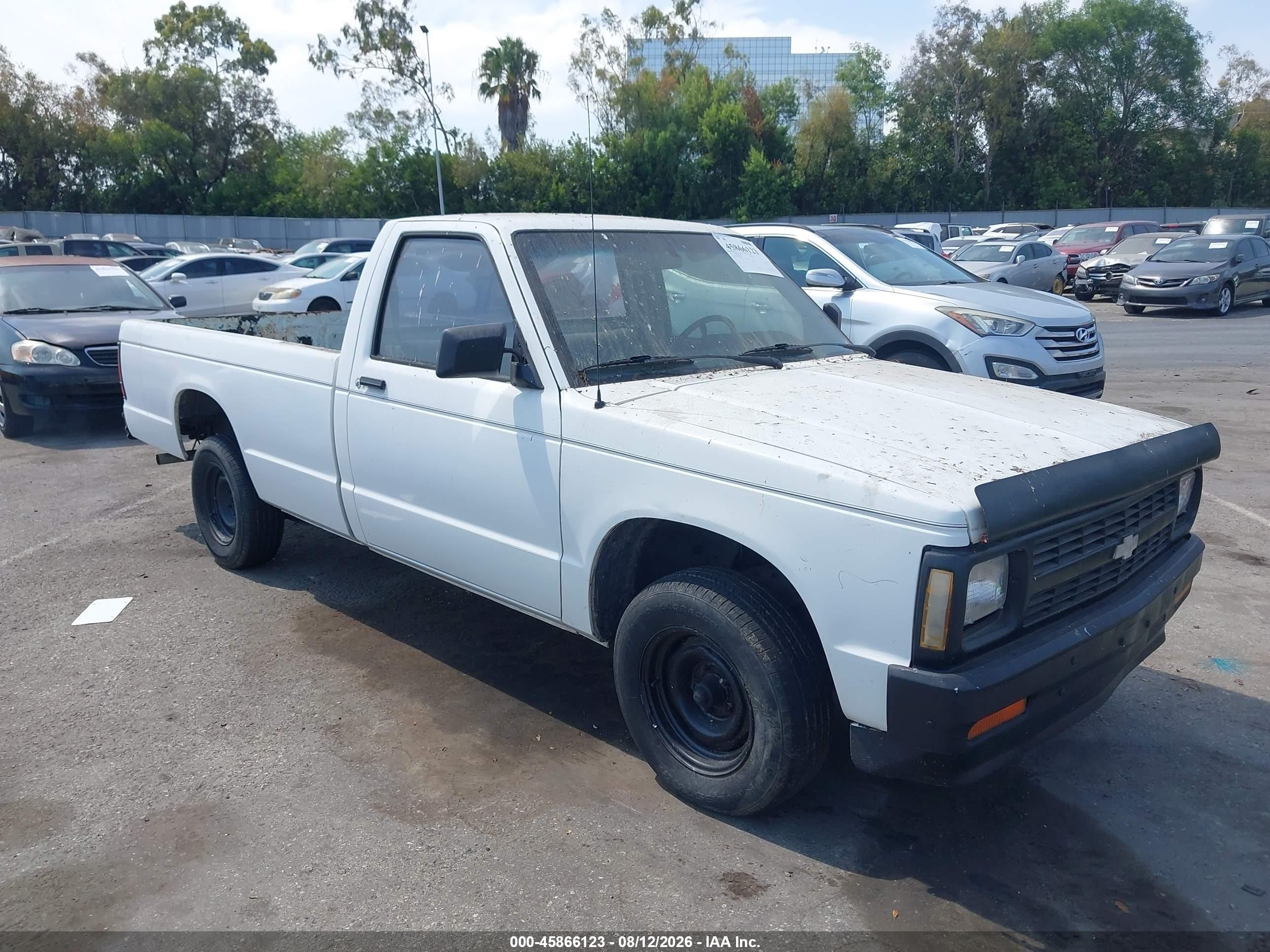 1991 Chevrolet S Truck S10 White vin: 1GCCS14ZXM8100717