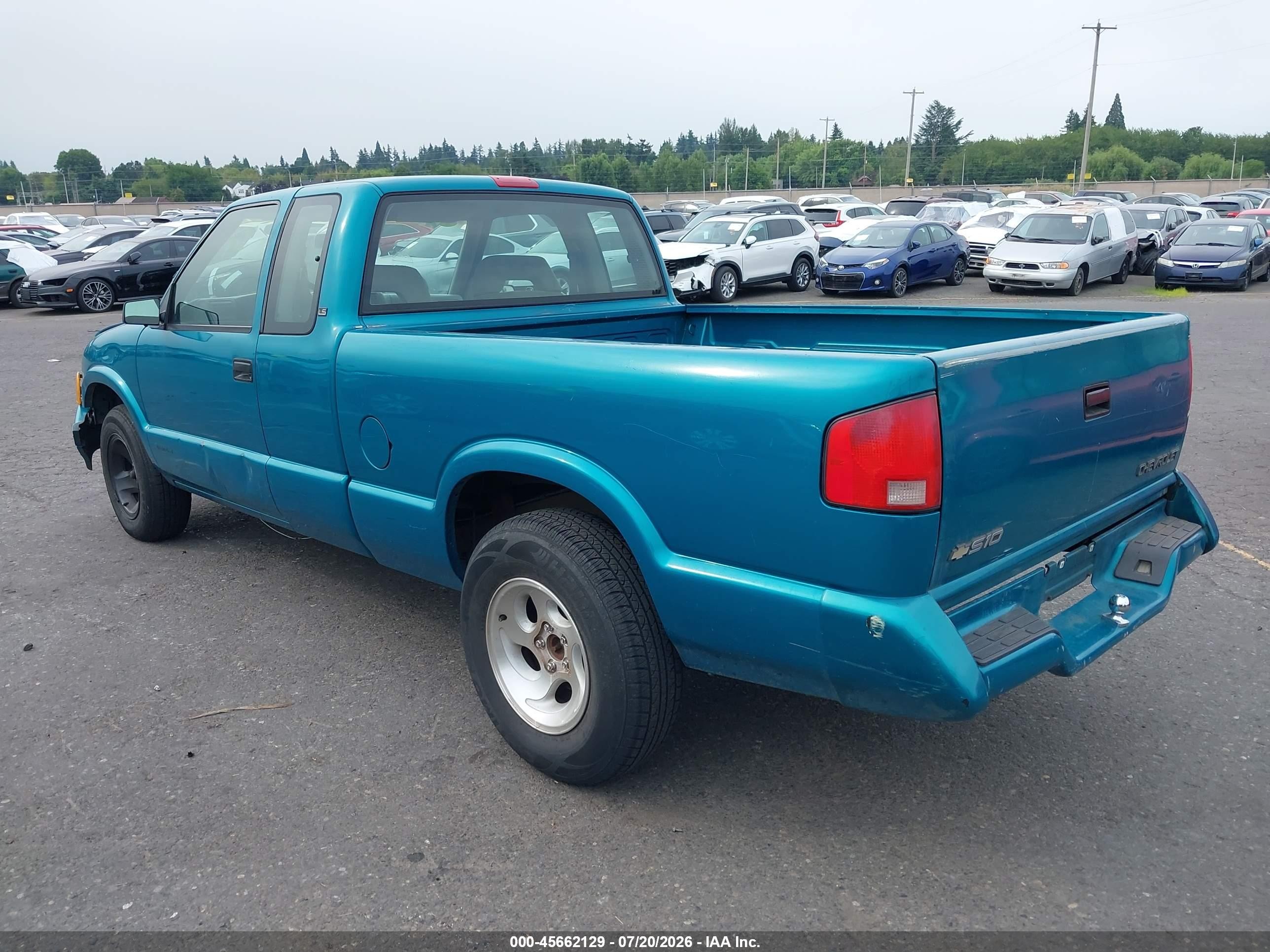 1995 Chevrolet S Truck S10 Turquoise vin: 1GCCS1941S8145555