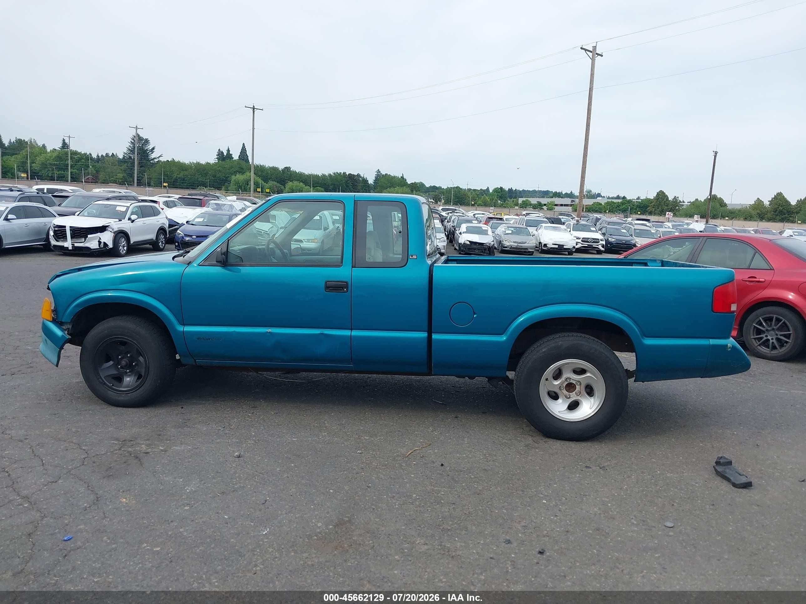 1995 Chevrolet S Truck S10 Turquoise vin: 1GCCS1941S8145555