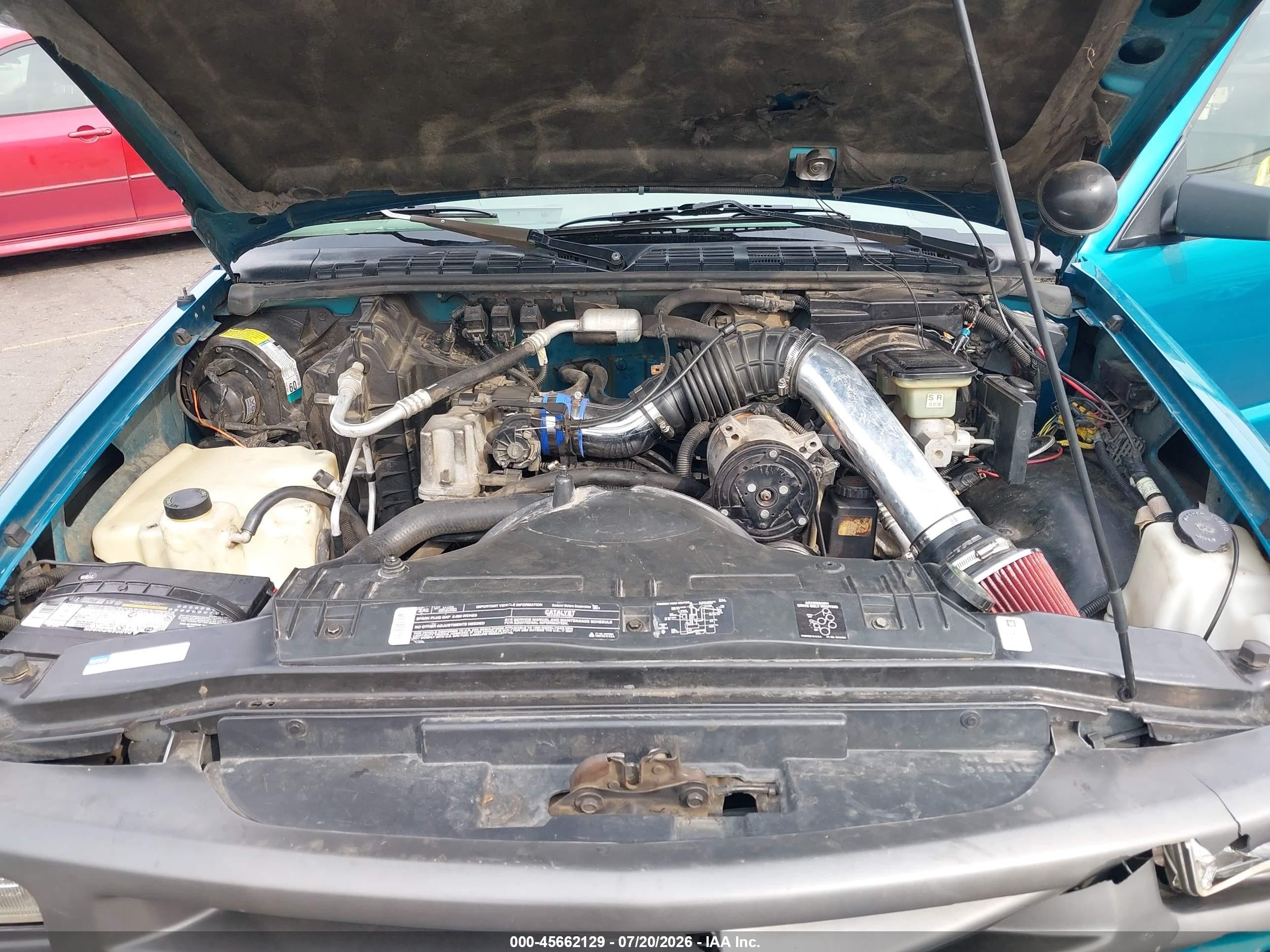 1995 Chevrolet S Truck S10 Turquoise vin: 1GCCS1941S8145555