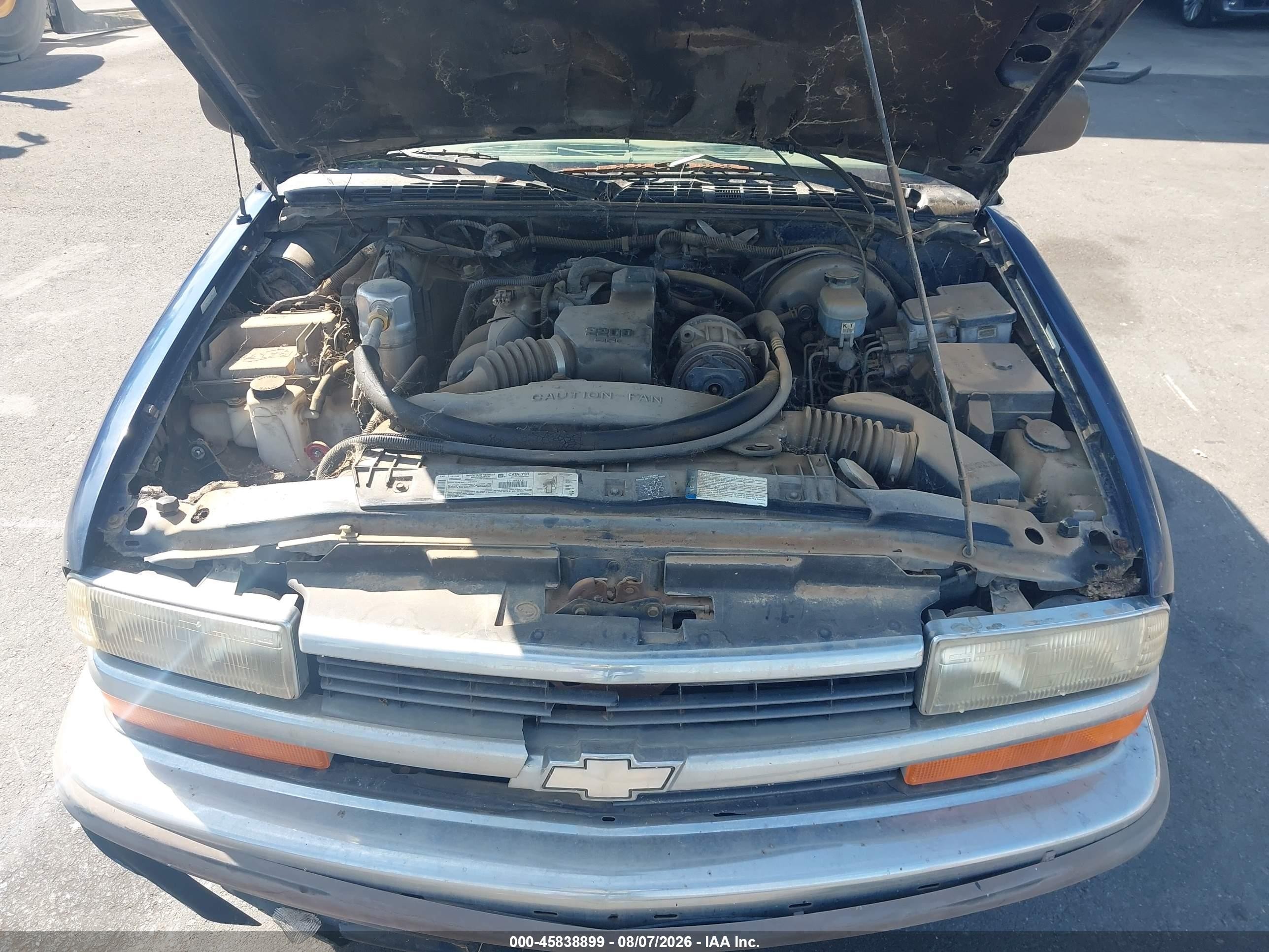 1999 Chevrolet S-10 Ls Blue vin: 1GCCS1941X8132540